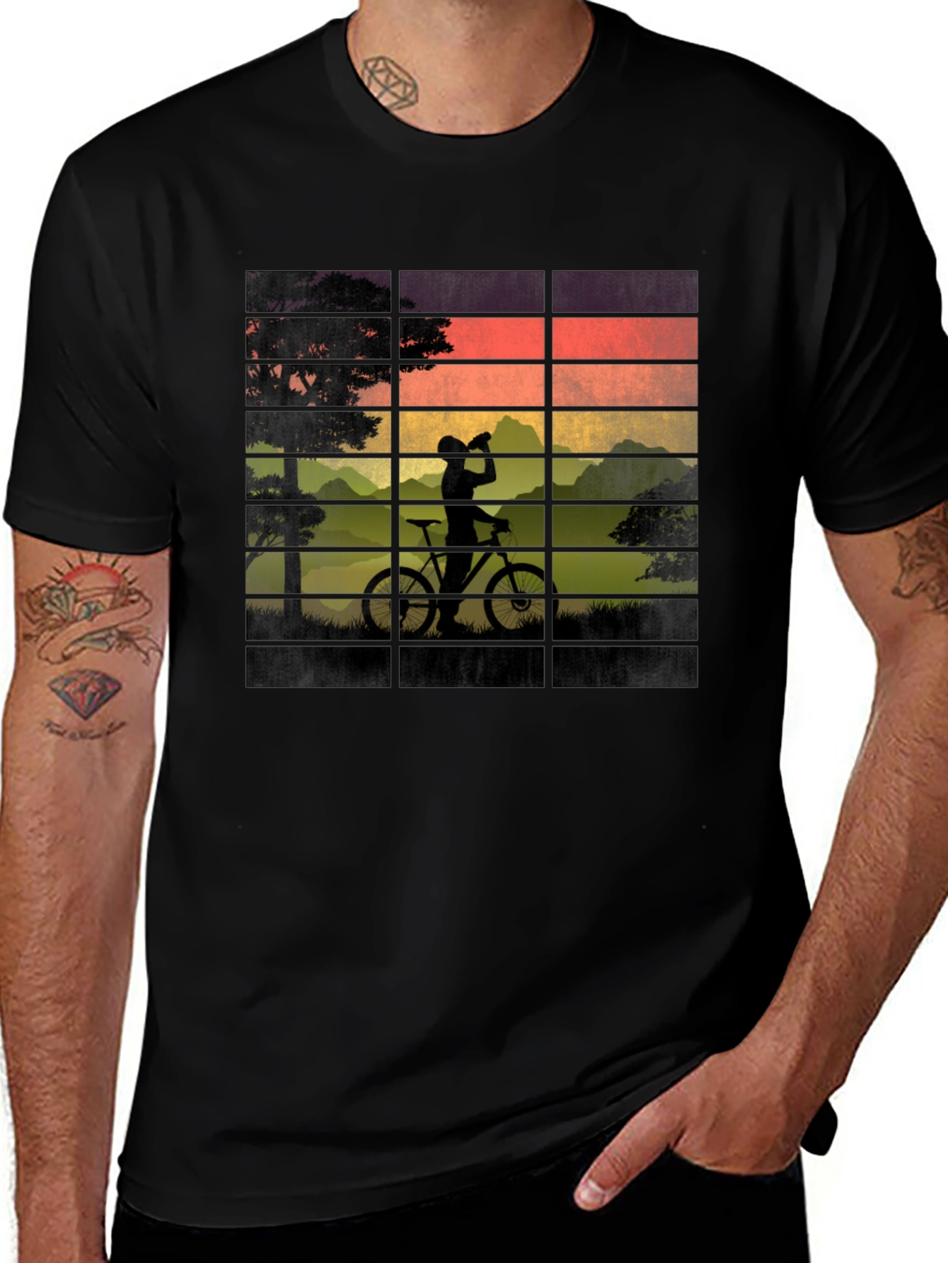 Variant 19 of Mountain Biker Sunset T-Shirt