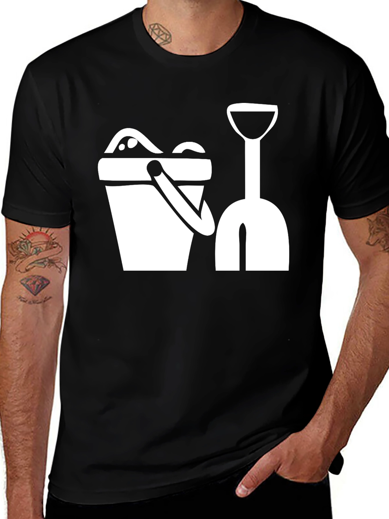 Variant 19 of Beach Bucket & Shovel Graphic Tee - Summer Fun!