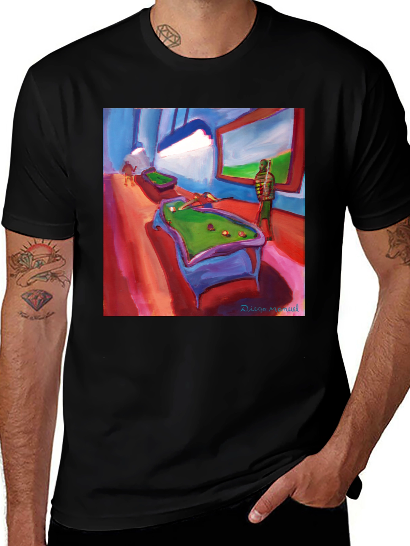 Variant 28 of Abstract Billiards T-Shirt - Modern Art Tee