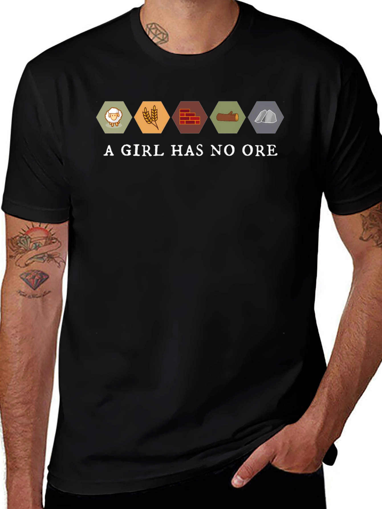 A Girl Has No Ore T-Shirt - Catan Game of Thrones Inspired