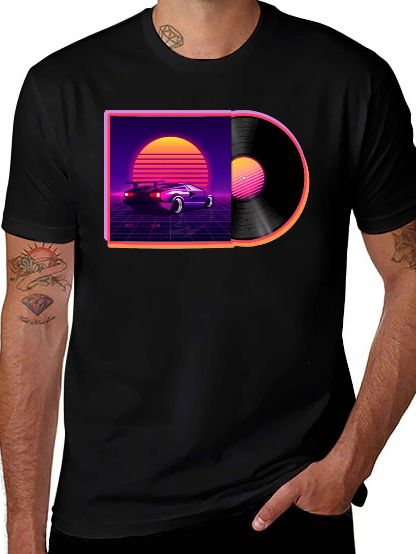 Variant 28 of Retro Wave Vinyl T-Shirt - Classic Car Design