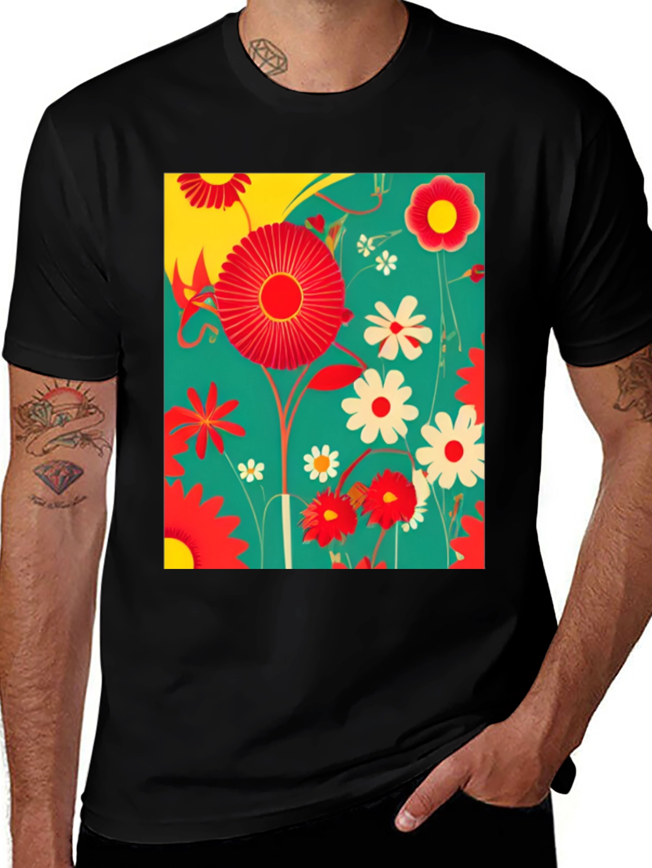 Variant 13 of Floral Print Graphic Tee