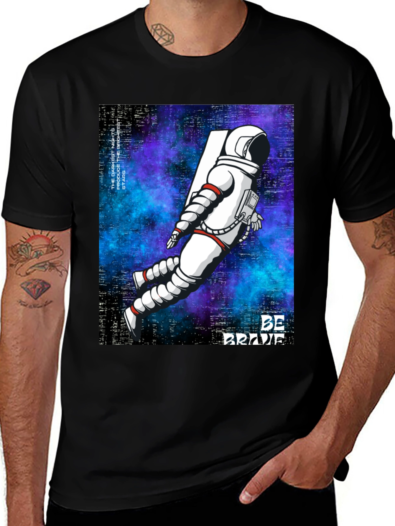 Variant 25 of Astronaut Graphic Tee - Be Brave Space T-Shirt