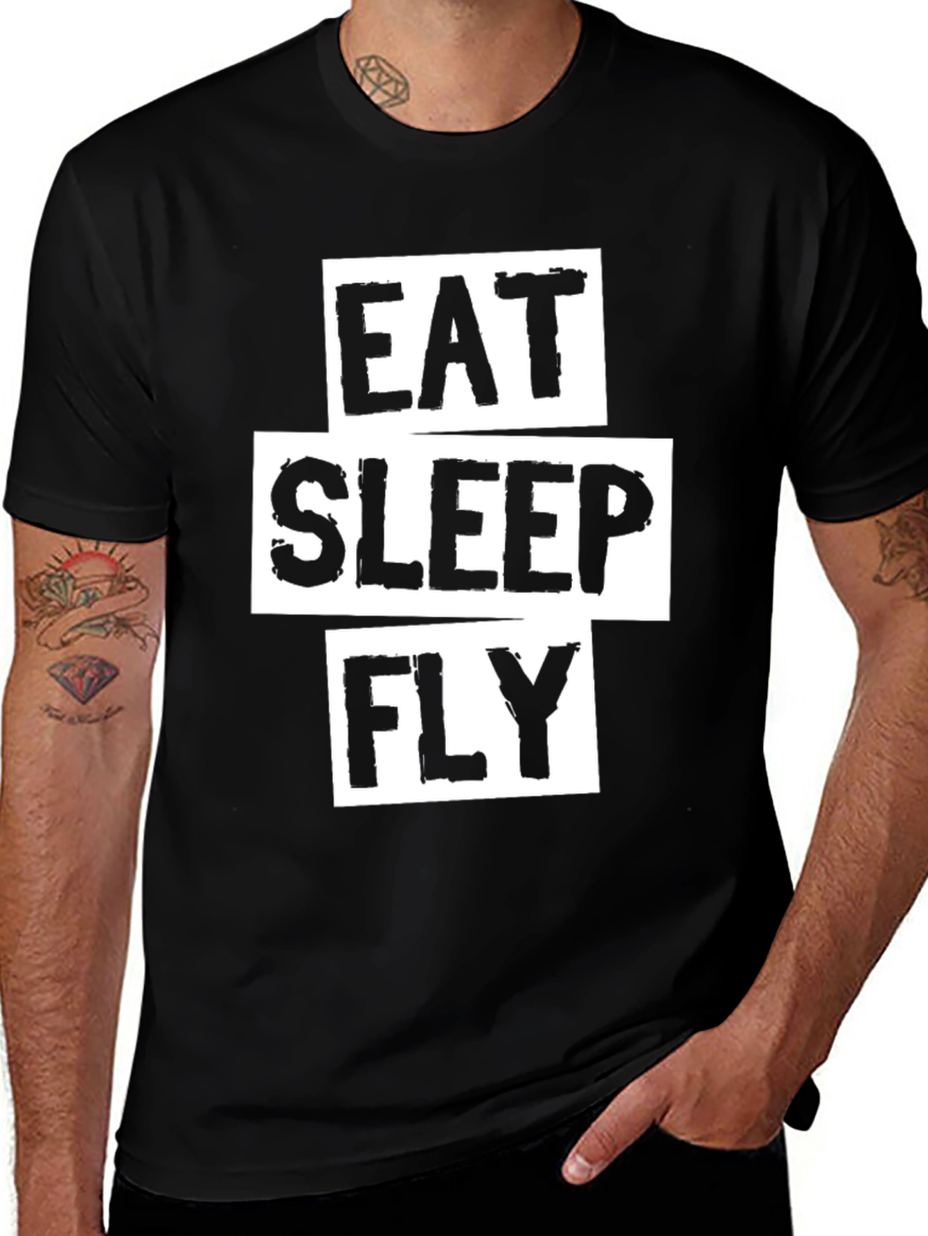 Variant 19 of Eat Sleep Fly Graphic T-Shirt