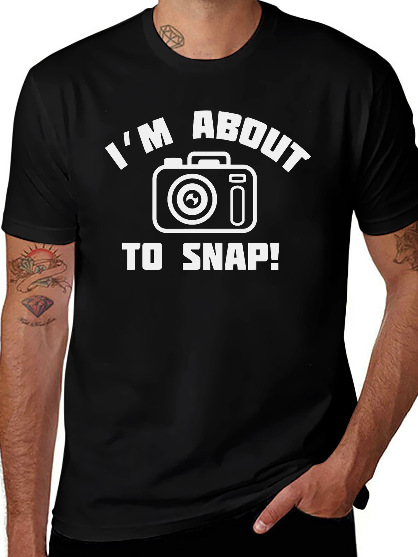 Variant 22 of I'm About to Snap! Camera Graphic T-Shirt
