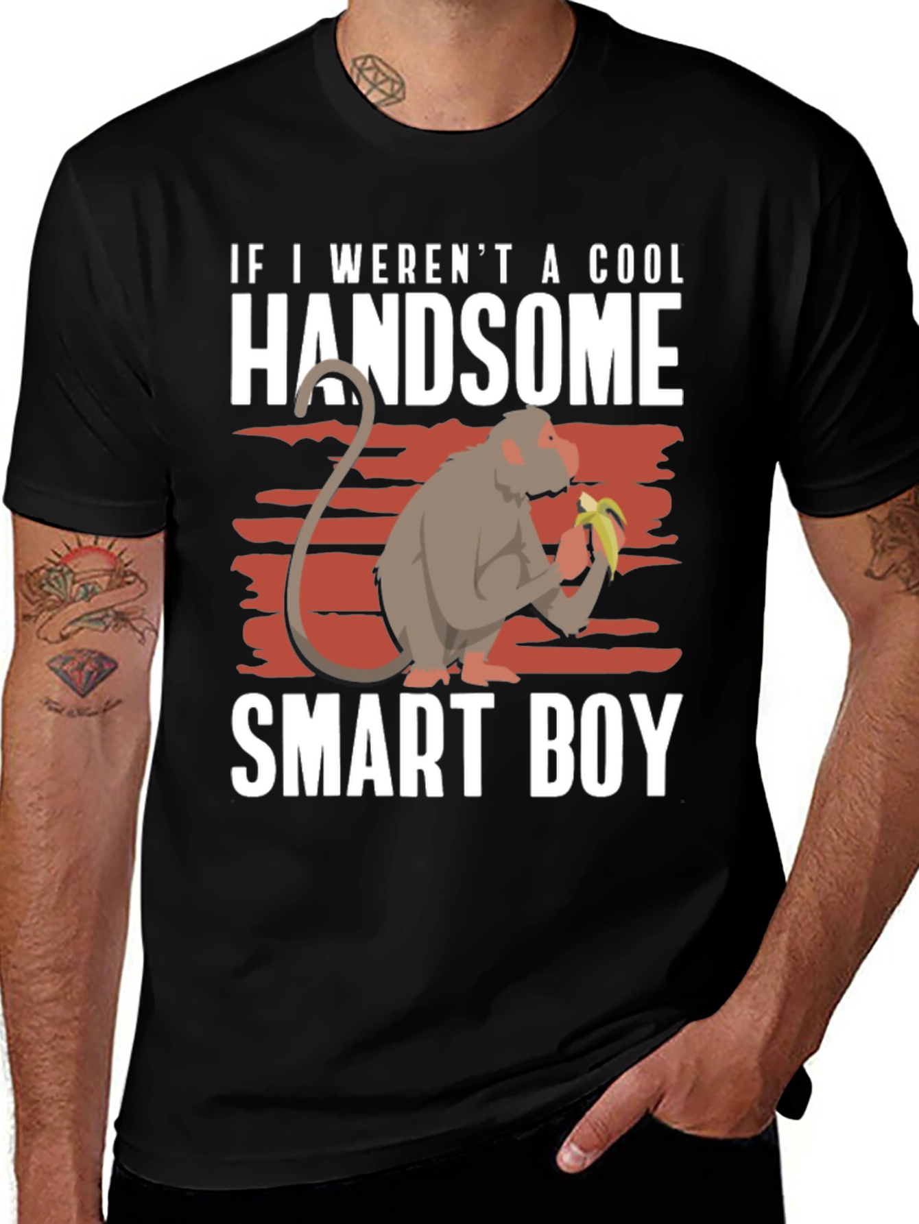 Variant 18 of Cool Handsome Smart Boy Monkey T-Shirt