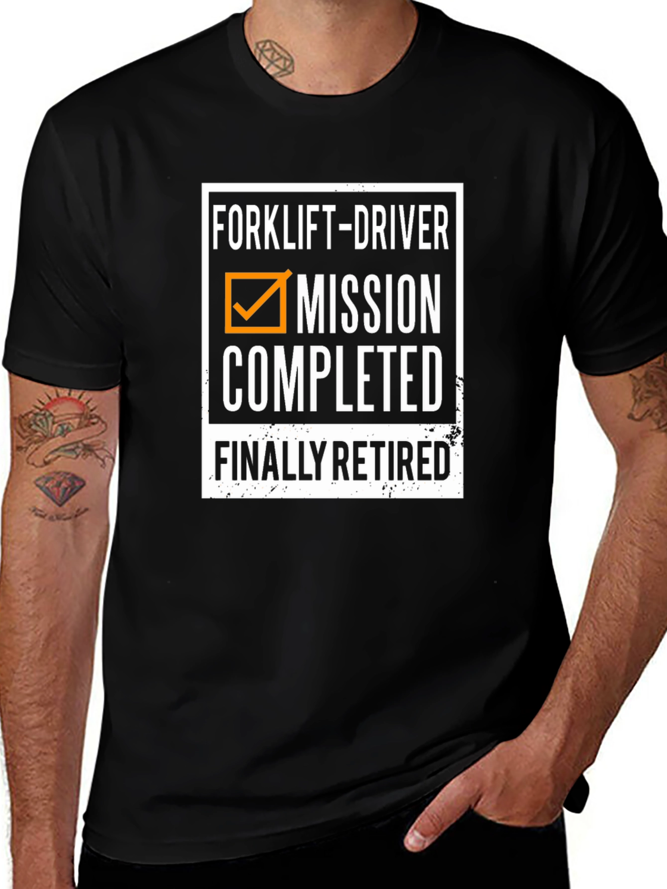 Forklift Driver Retired Mission Completed T-Shirt