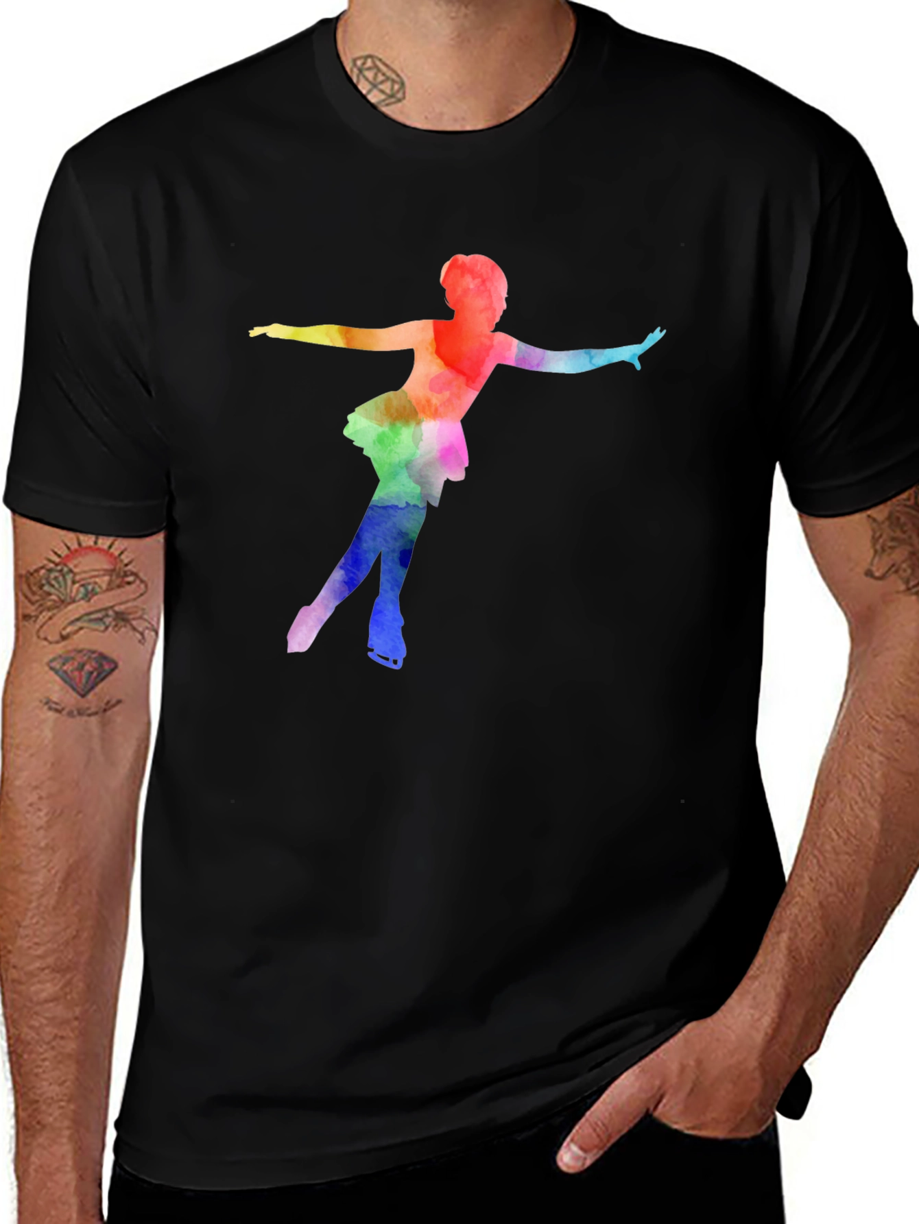 Variant 4 of Watercolor Figure Skater Tee