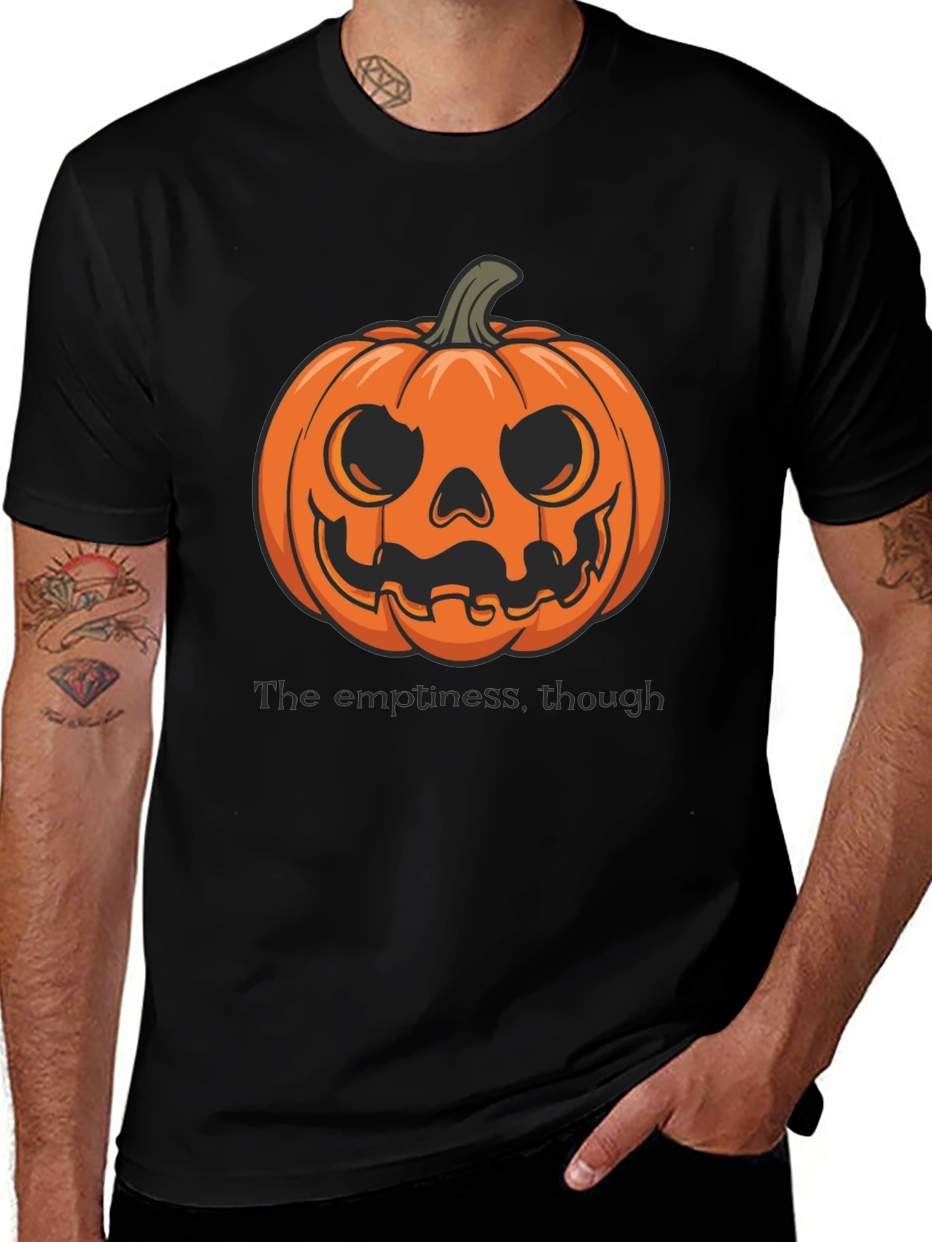 Halloween Pumpkin Graphic Tee - The Emptiness Though