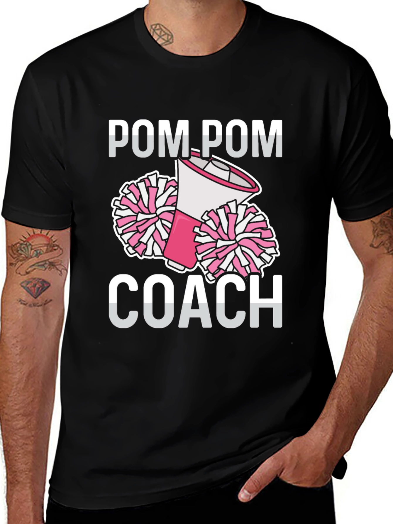 Pom Pom Coach T-Shirt - Cheerleading Gift