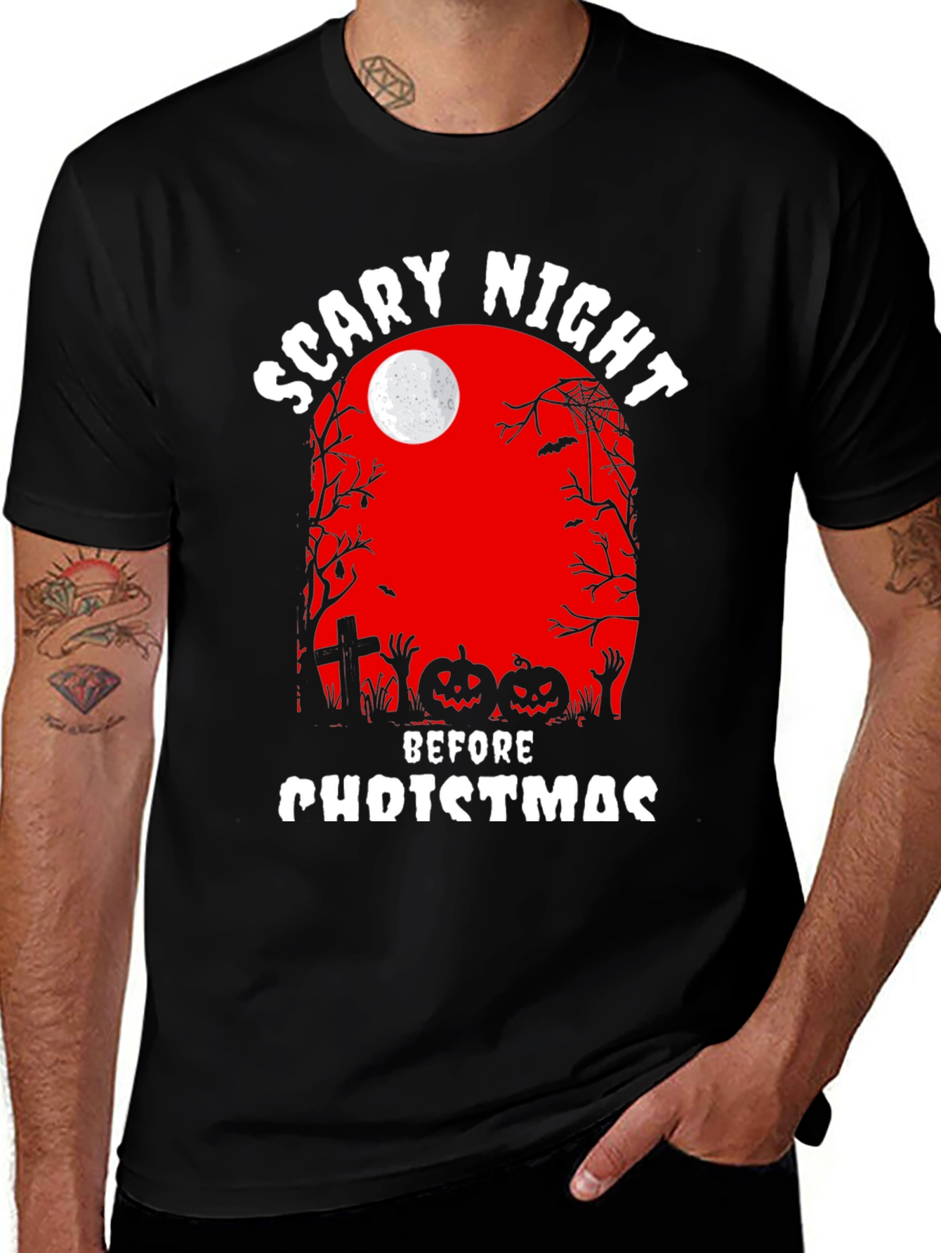 Scary Night Before Christmas Graphic T-Shirt