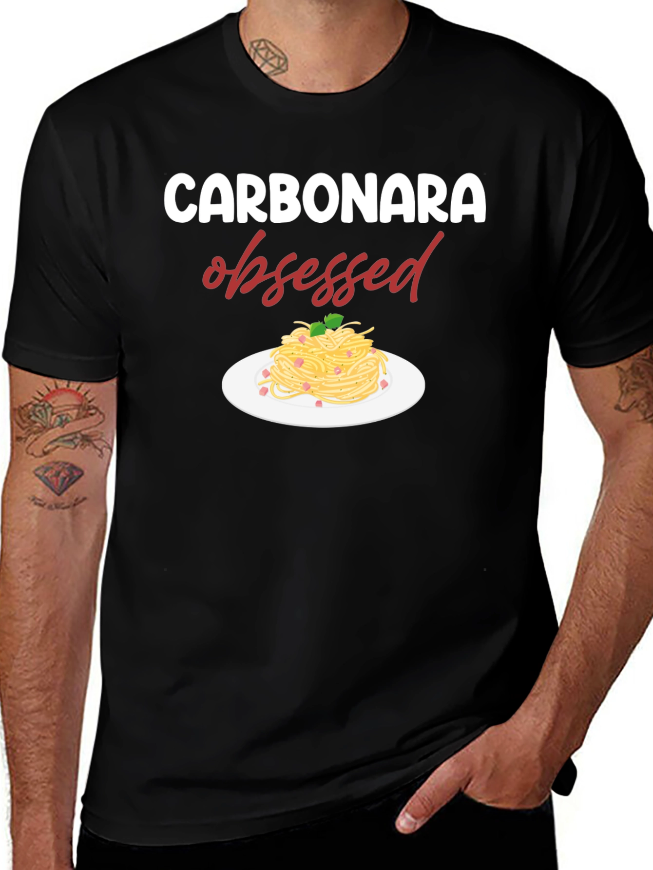 Variant 4 of Carbonara Obsessed Graphic T-Shirt