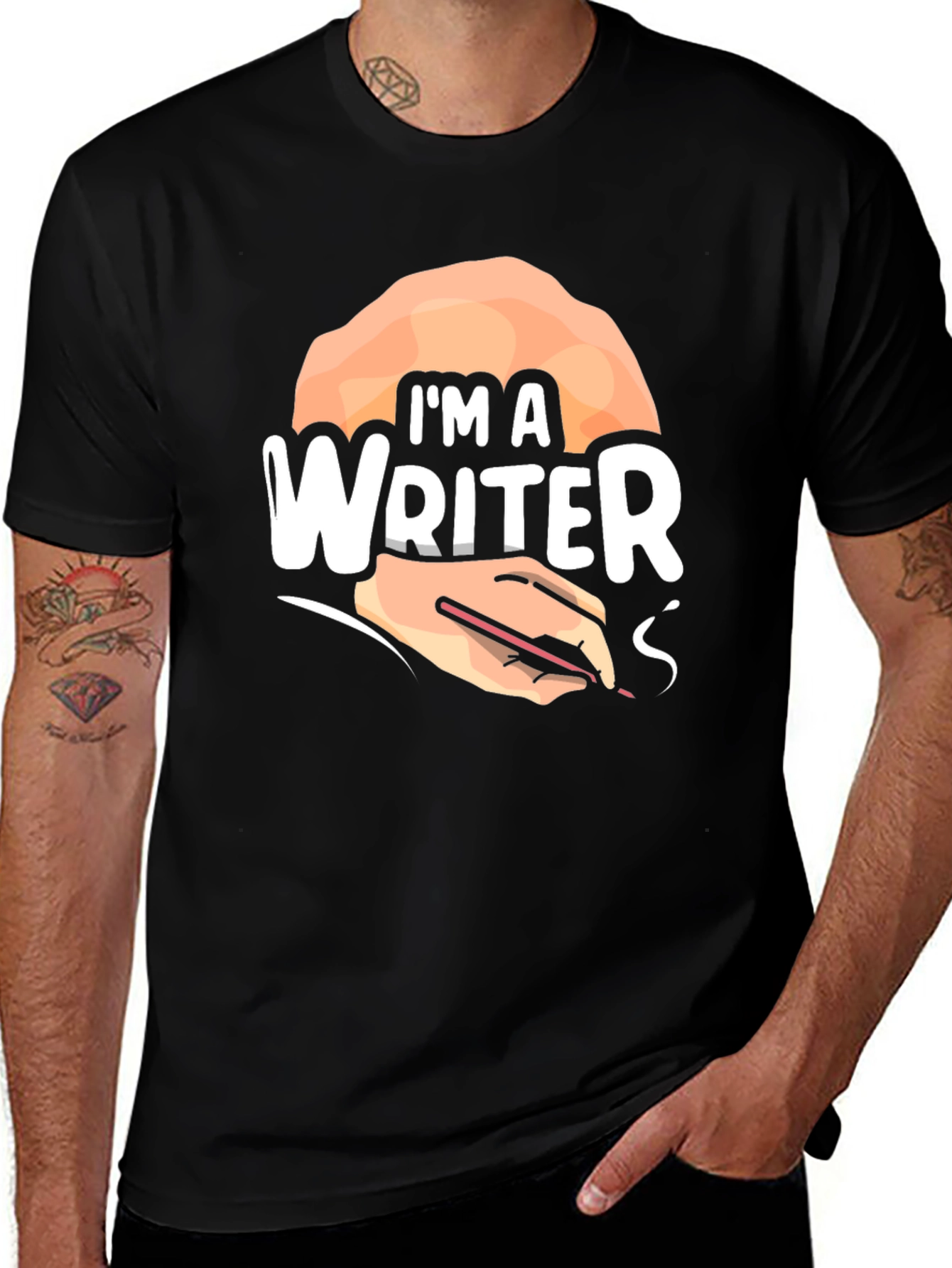 Variant 9 of I'm A Writer Graphic T-Shirt - Black