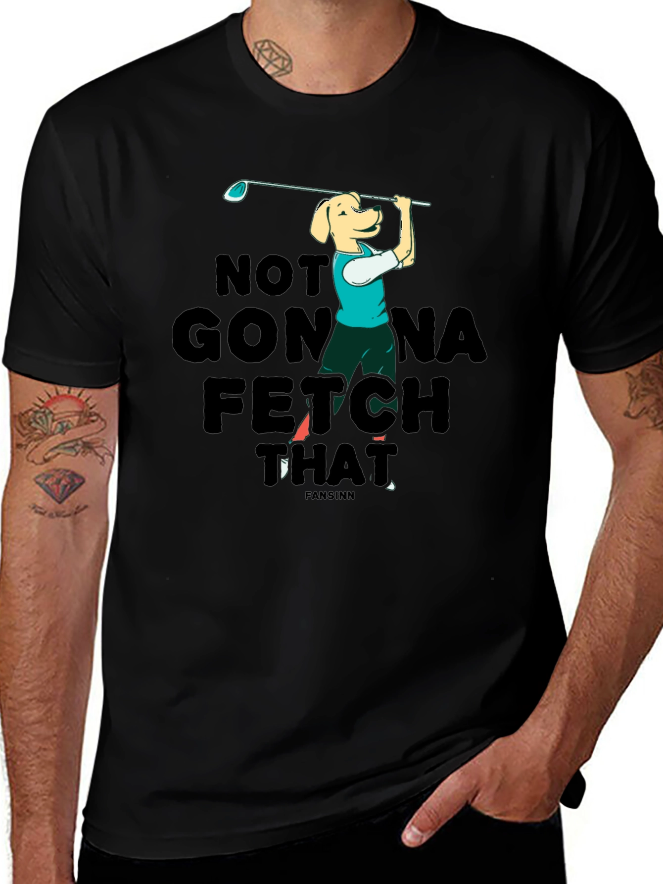 Variant 15 of Funny Dog Golf T-Shirt - Not Gonna Fetch That