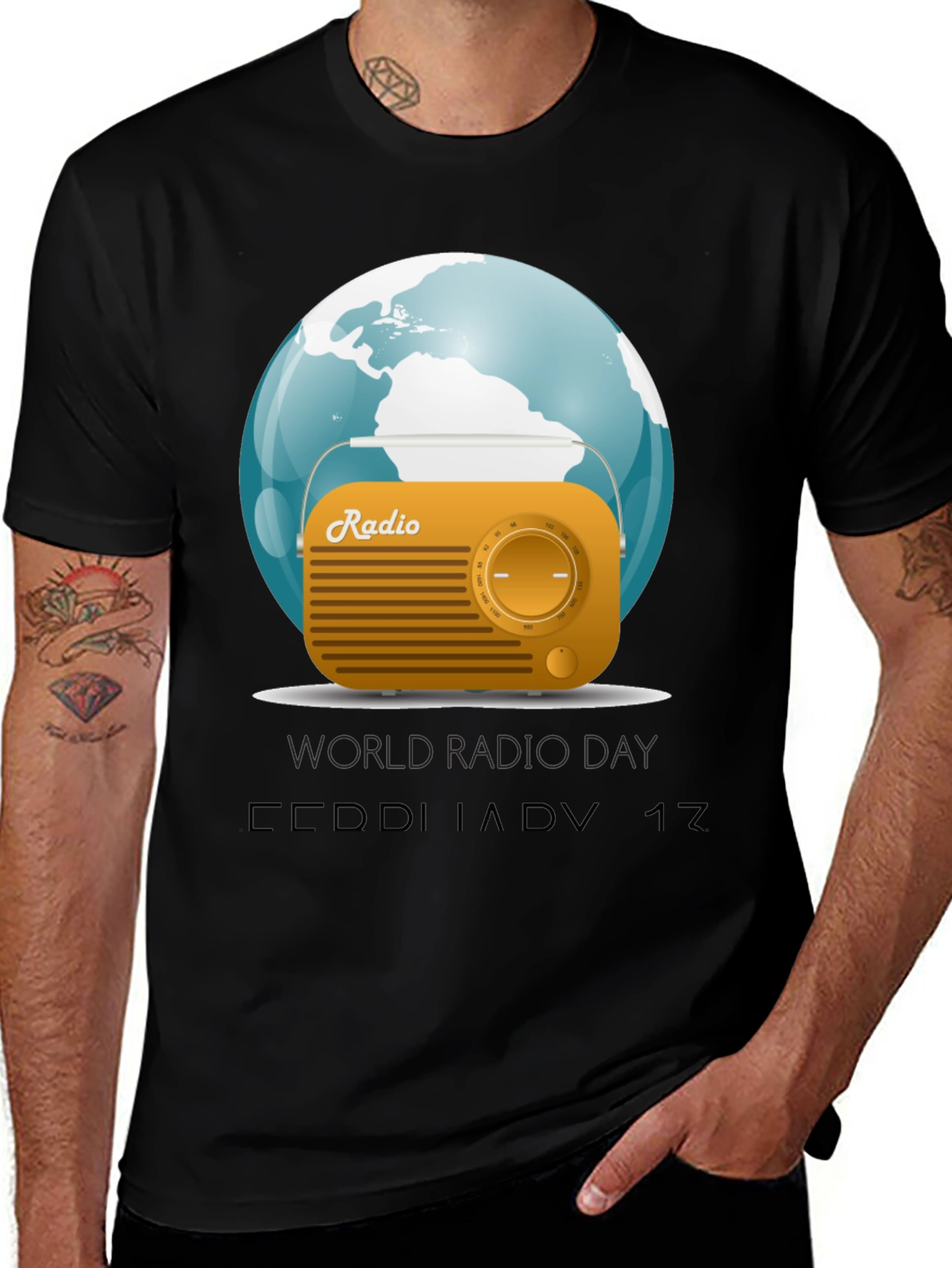 Variant 15 of World Radio Day Graphic T-Shirt