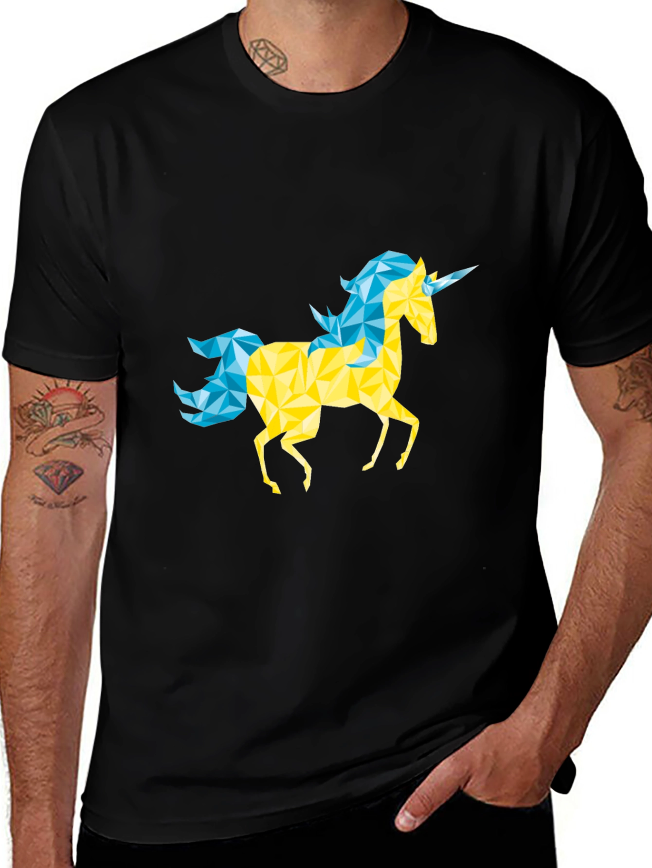 Variant 6 of Geometric Unicorn Graphic Tee - Stylish & Unique