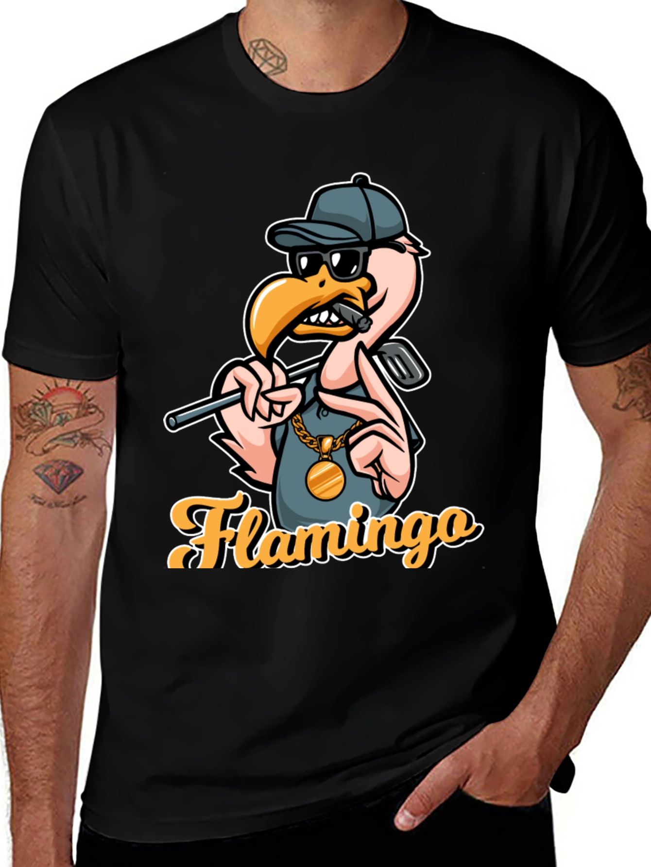 Variant 8 of Cool Flamingo Golf T-Shirt