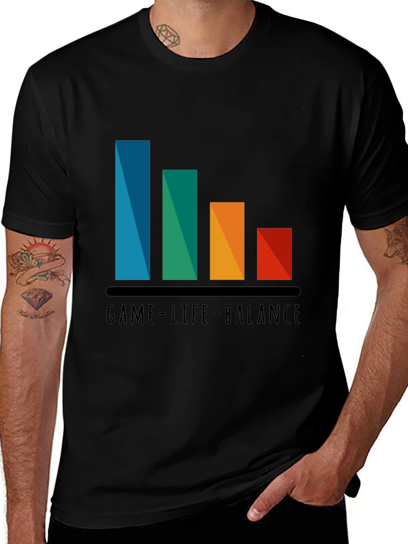 Game-Life Balance Graphic Tee - Gamer T-Shirt