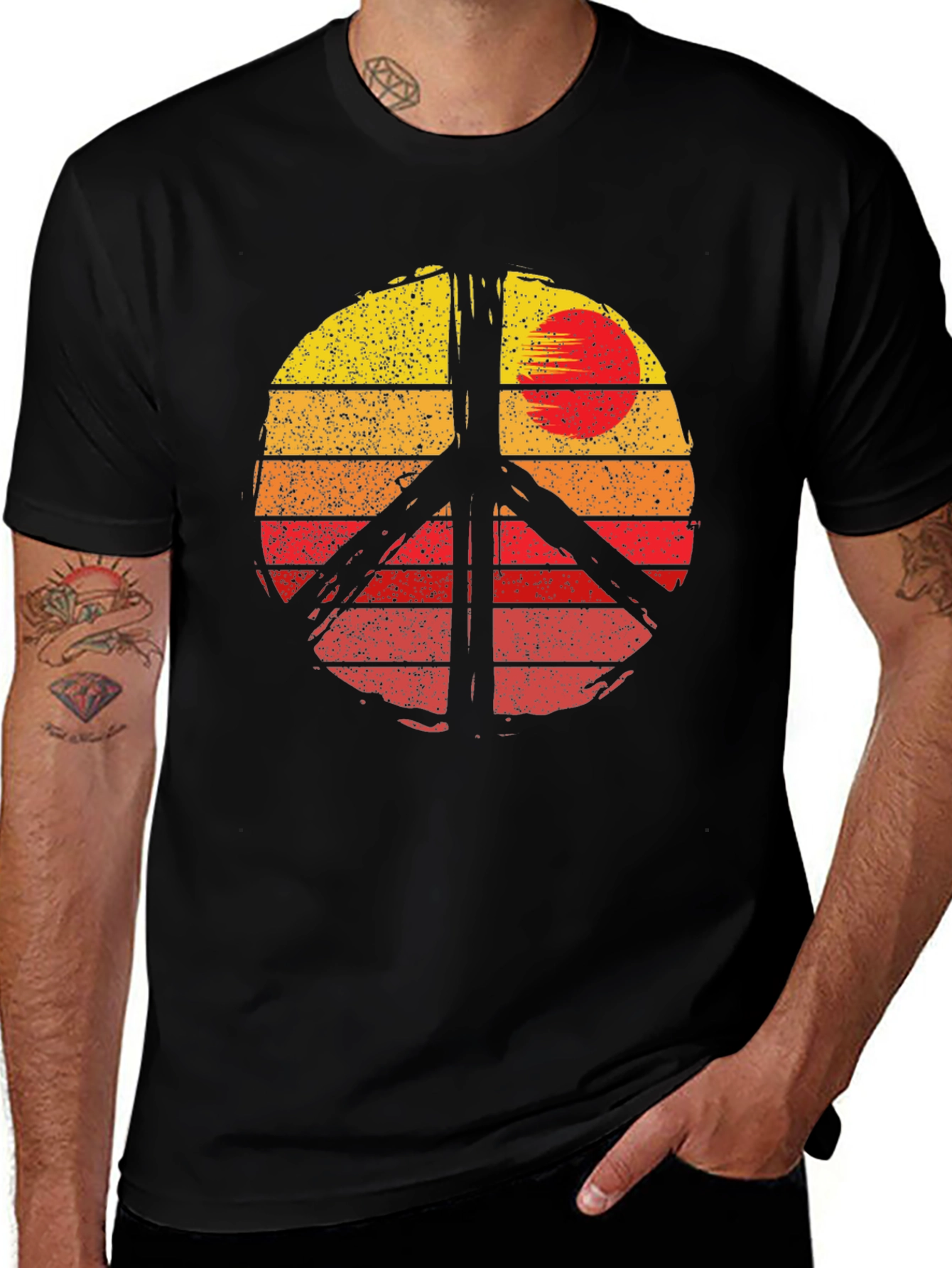 Variant 10 of Retro Sunset Peace Sign T-Shirt