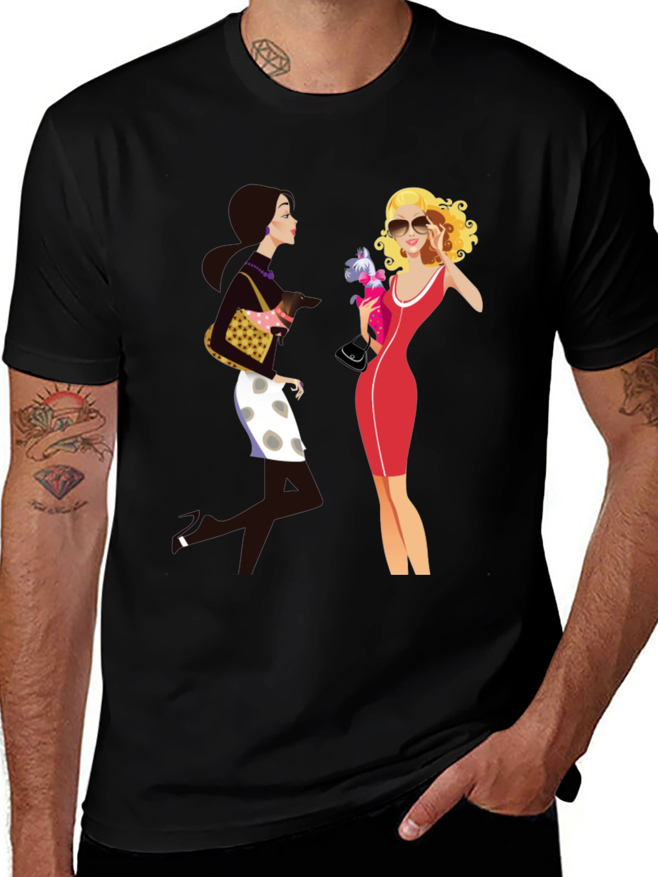 Variant 29 of Stylish Two Ladies Graphic T-Shirt