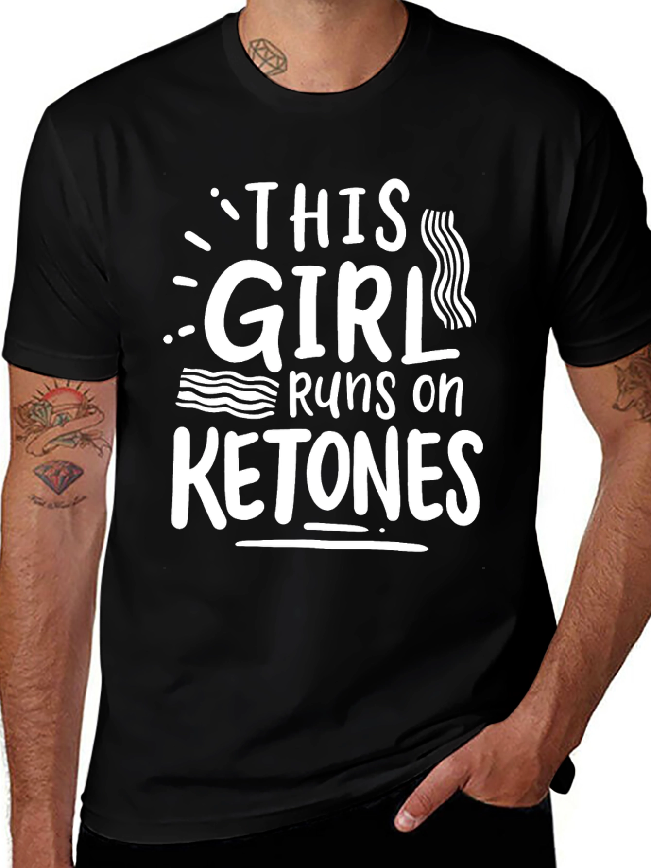 Variant 9 of This Girl Runs on Ketones T-Shirt - Keto Diet Tee