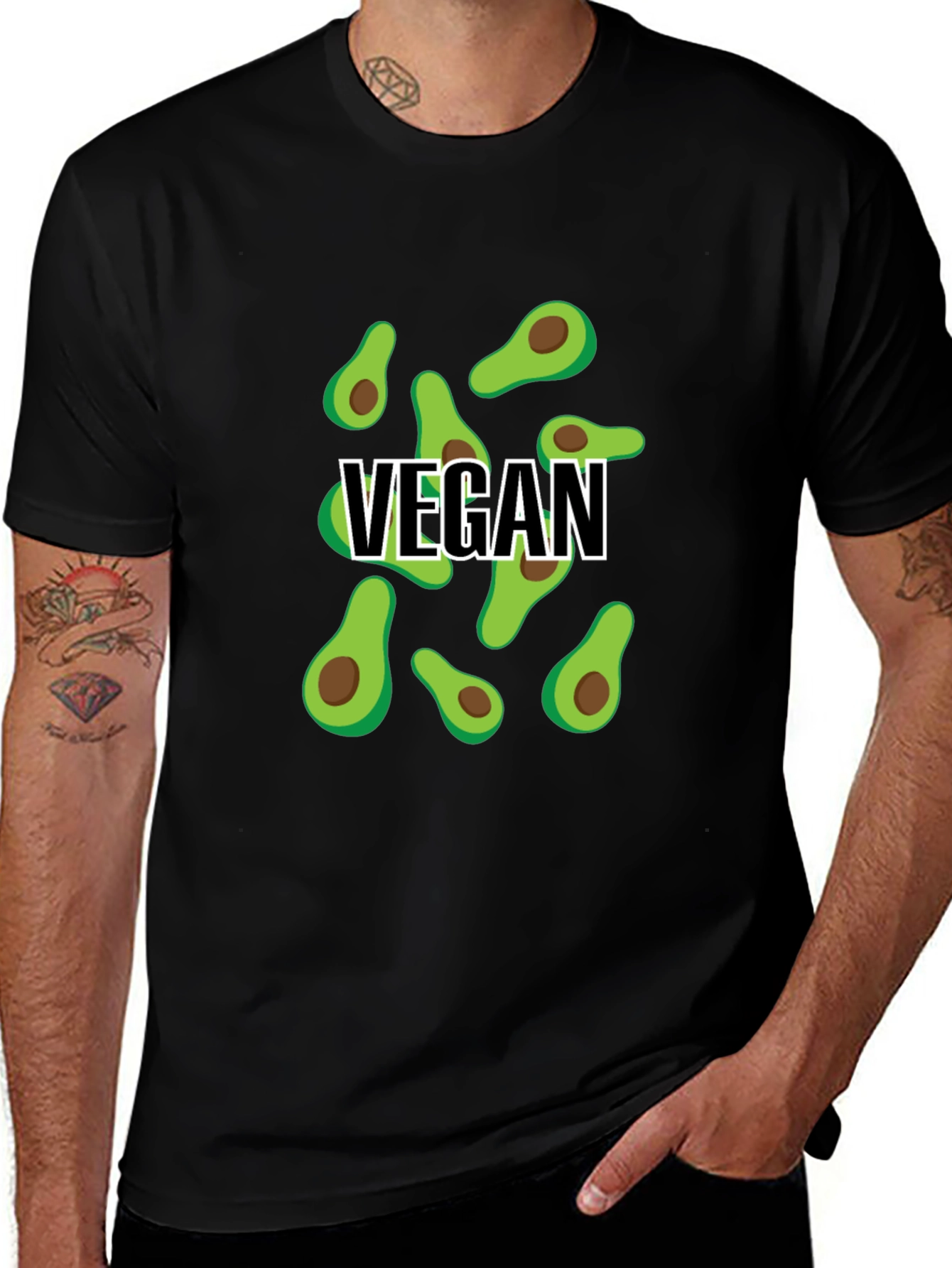 Variant 5 of Vegan Avocado T-Shirt - Unisex Style