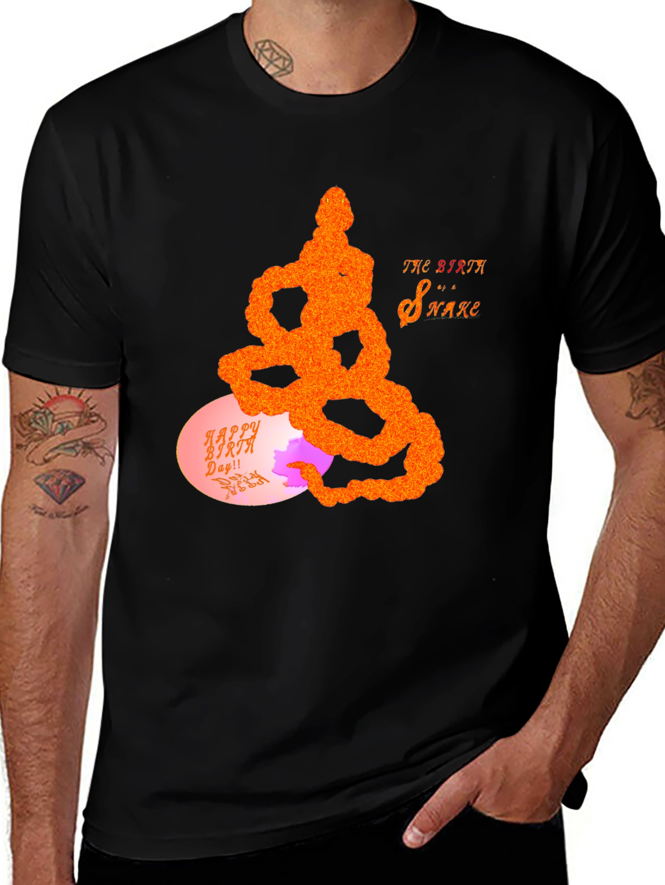 Variant 16 of Birth Snake Graphic Tee - Unique Design