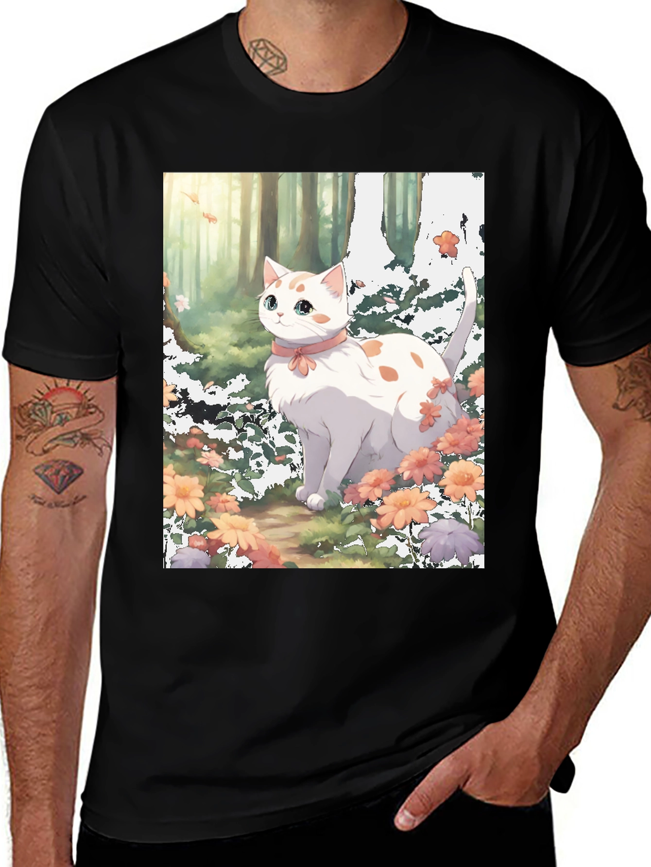 Variant 5 of Cute Cat Forest T-Shirt