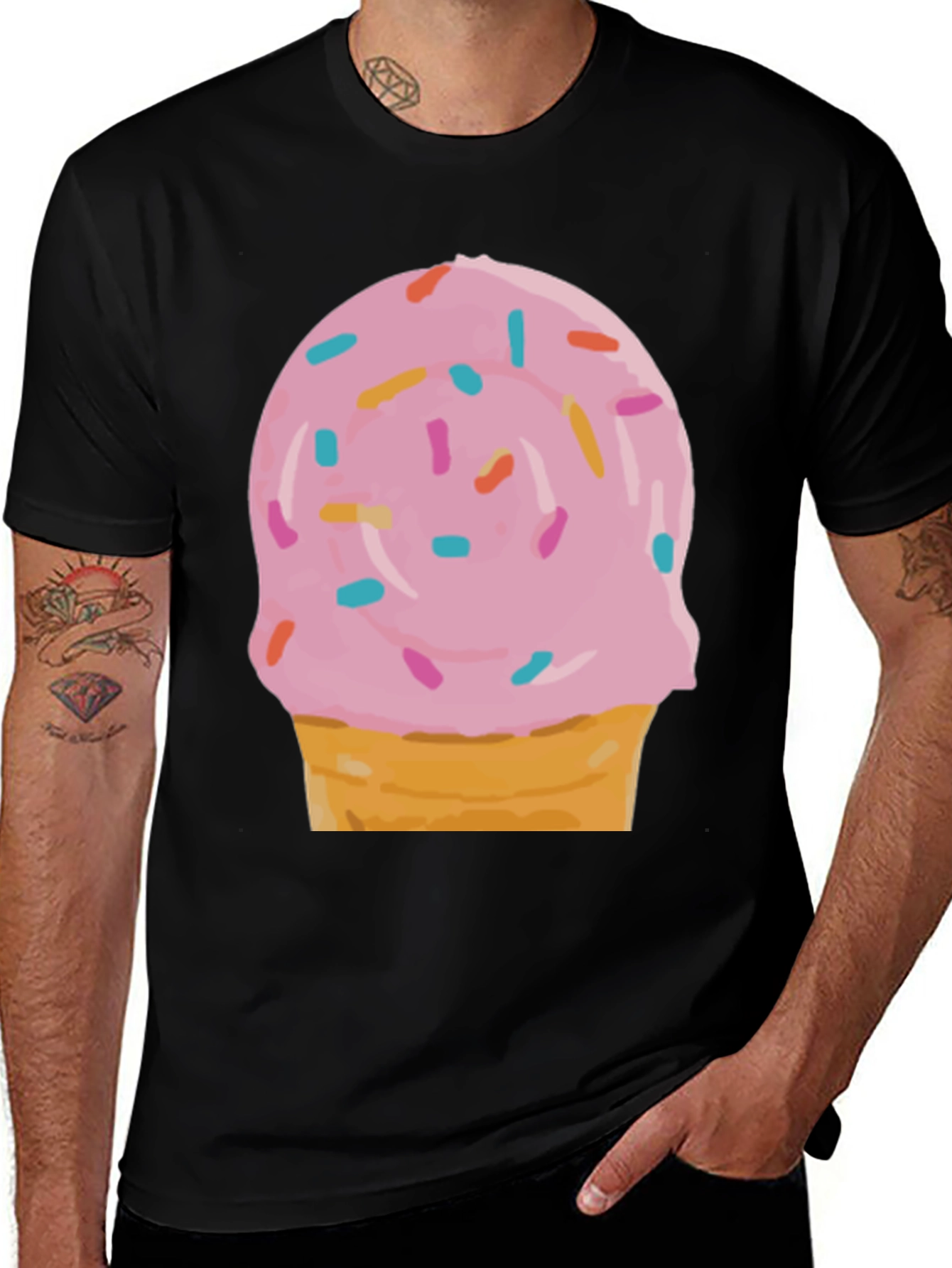 Variant 4 of Fun Ice Cream Cone Graphic T-Shirt
