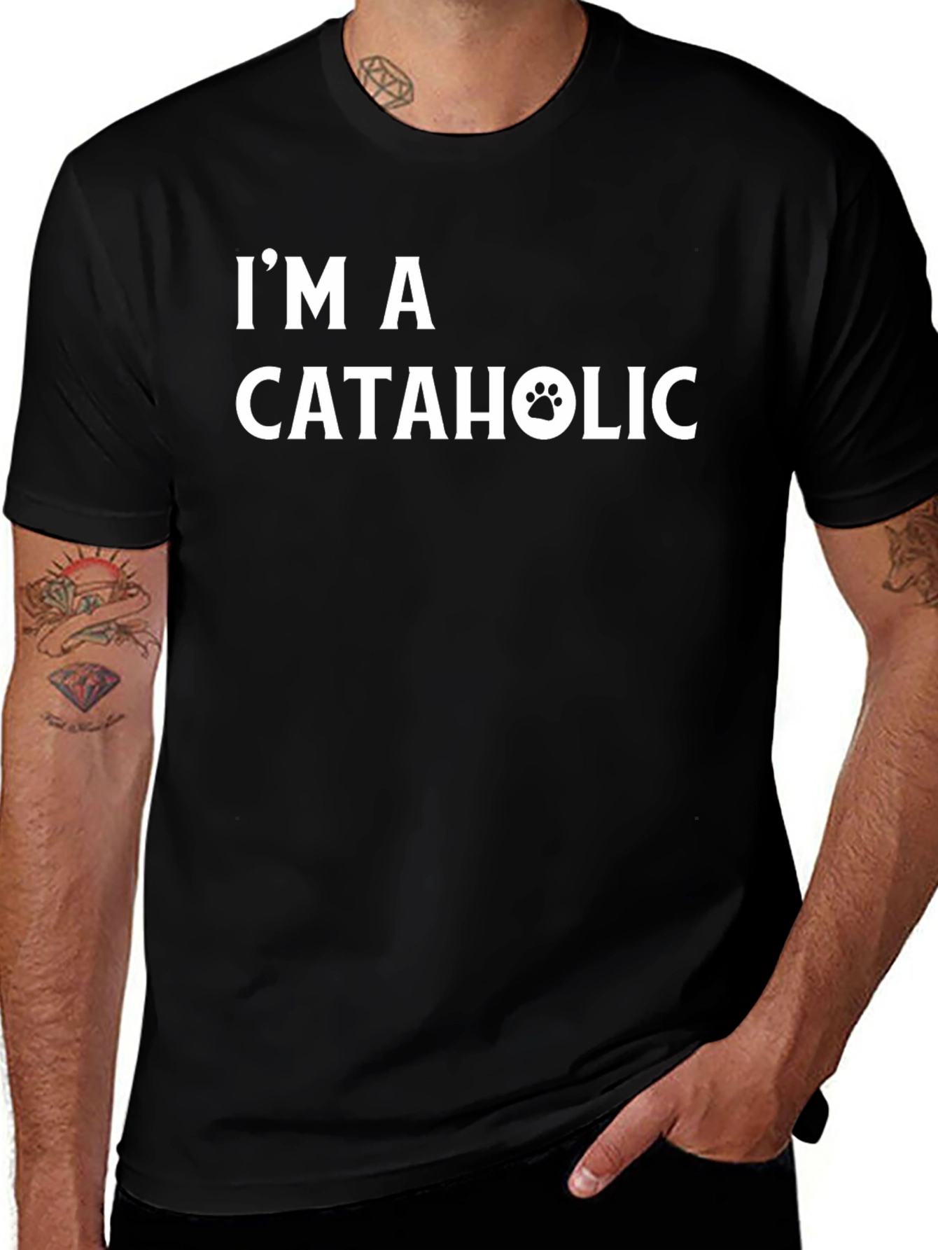 Variant 26 of I'm A Cataholic Funny Cat Lover T-Shirt