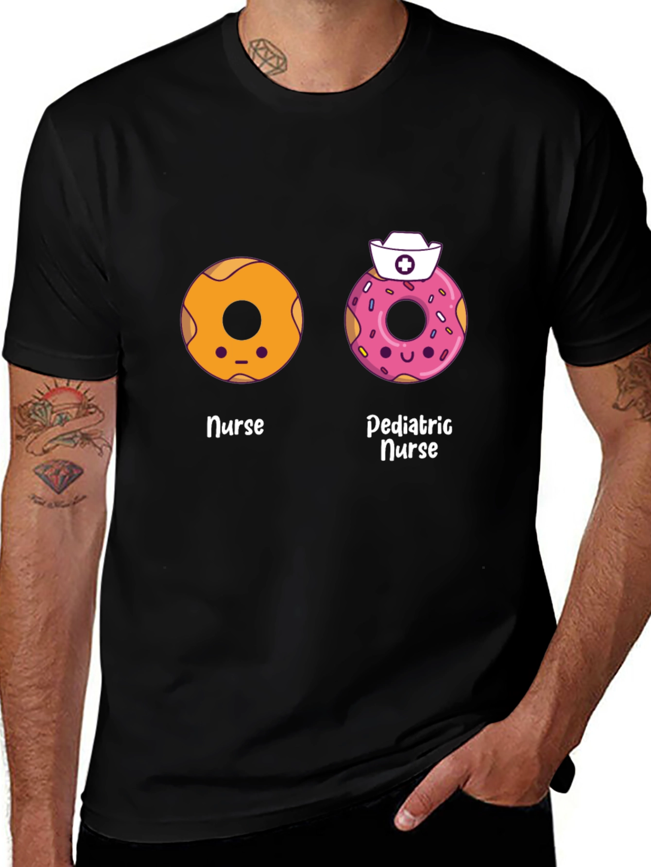 Variant 27 of Nurse & Pediatric Nurse Donut T-Shirt