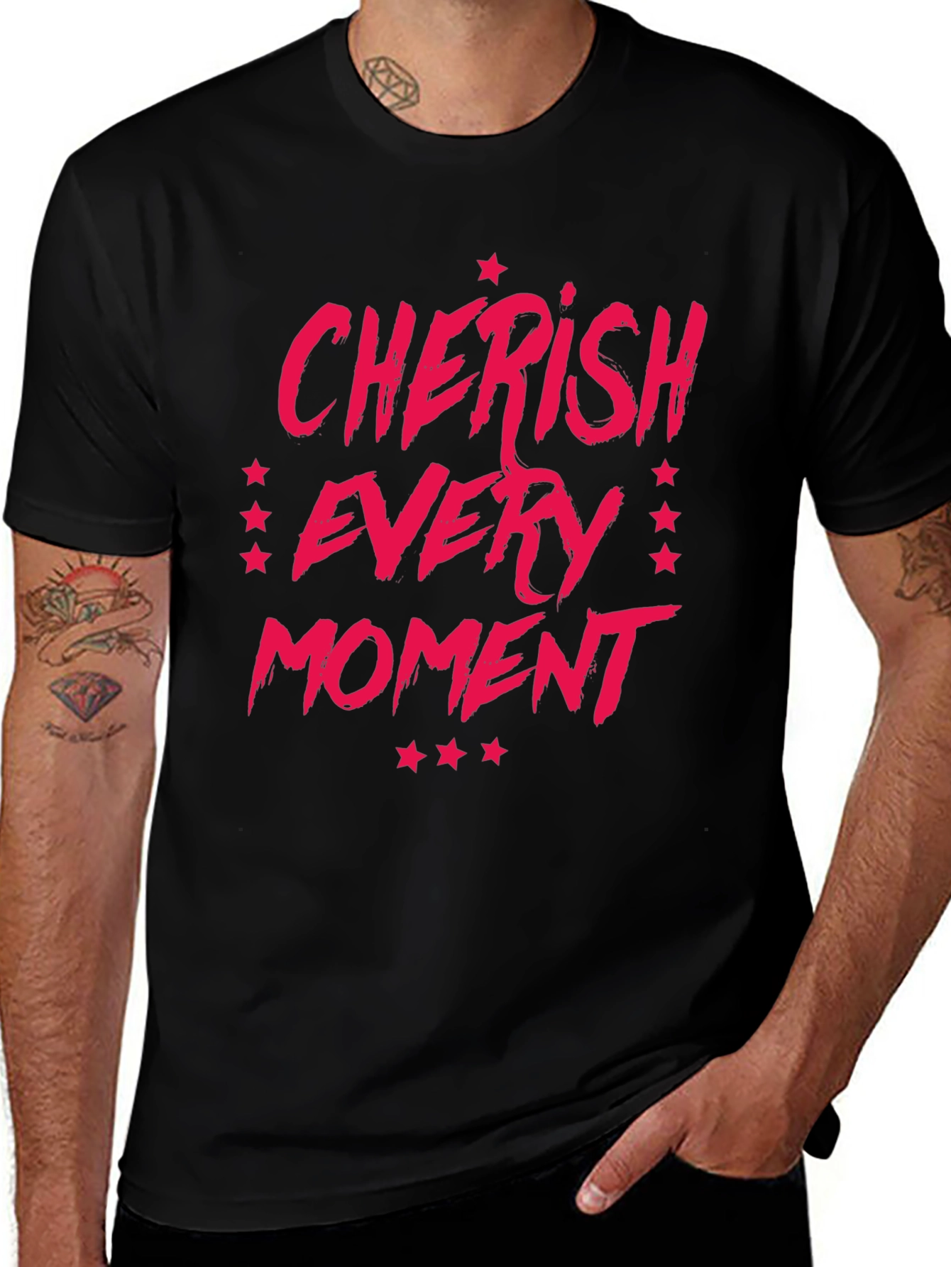 Variant 20 of Cherish Every Moment Black T-Shirt