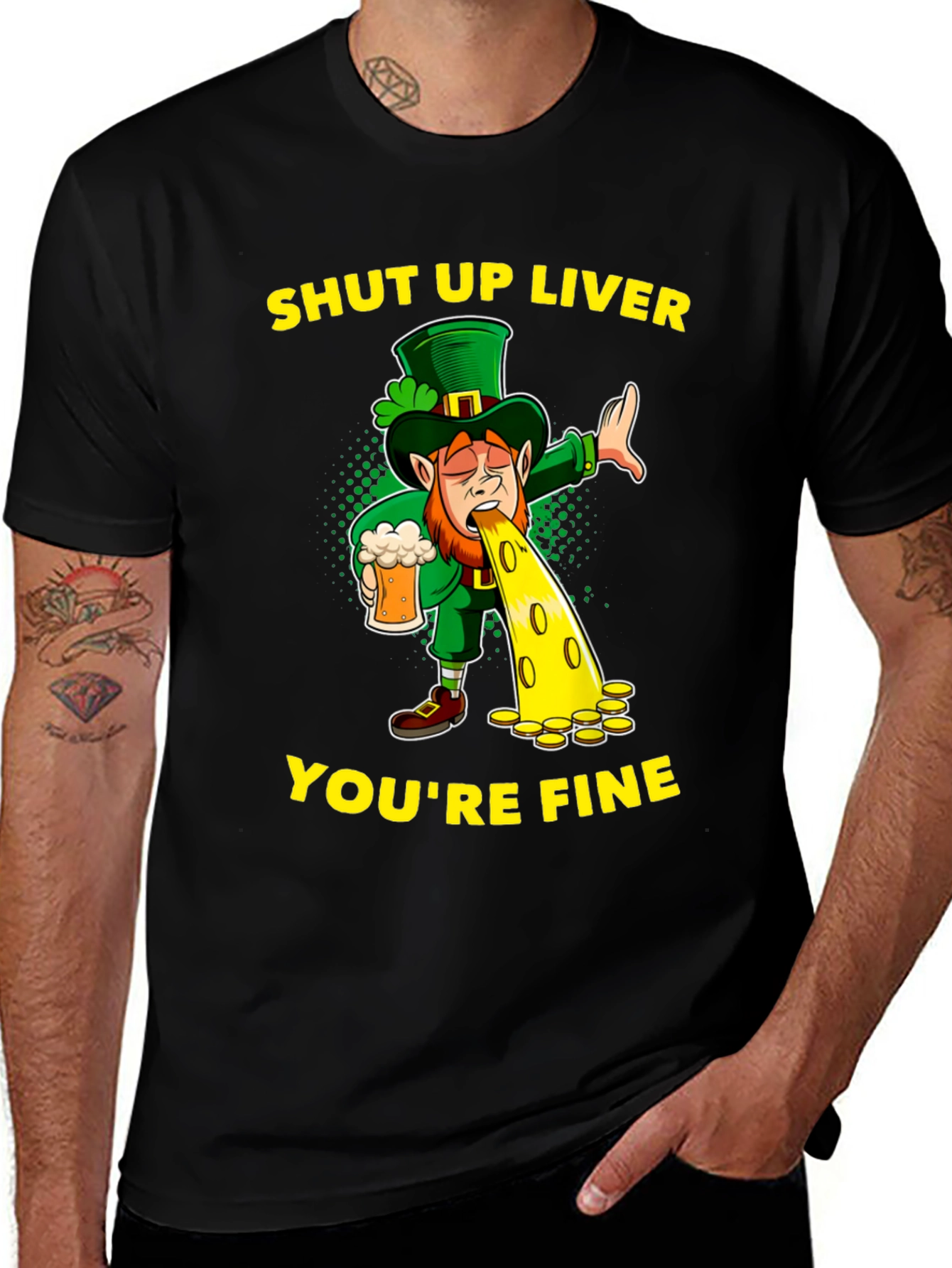 St. Patrick's Day "Shut Up Liver" Graphic Tee