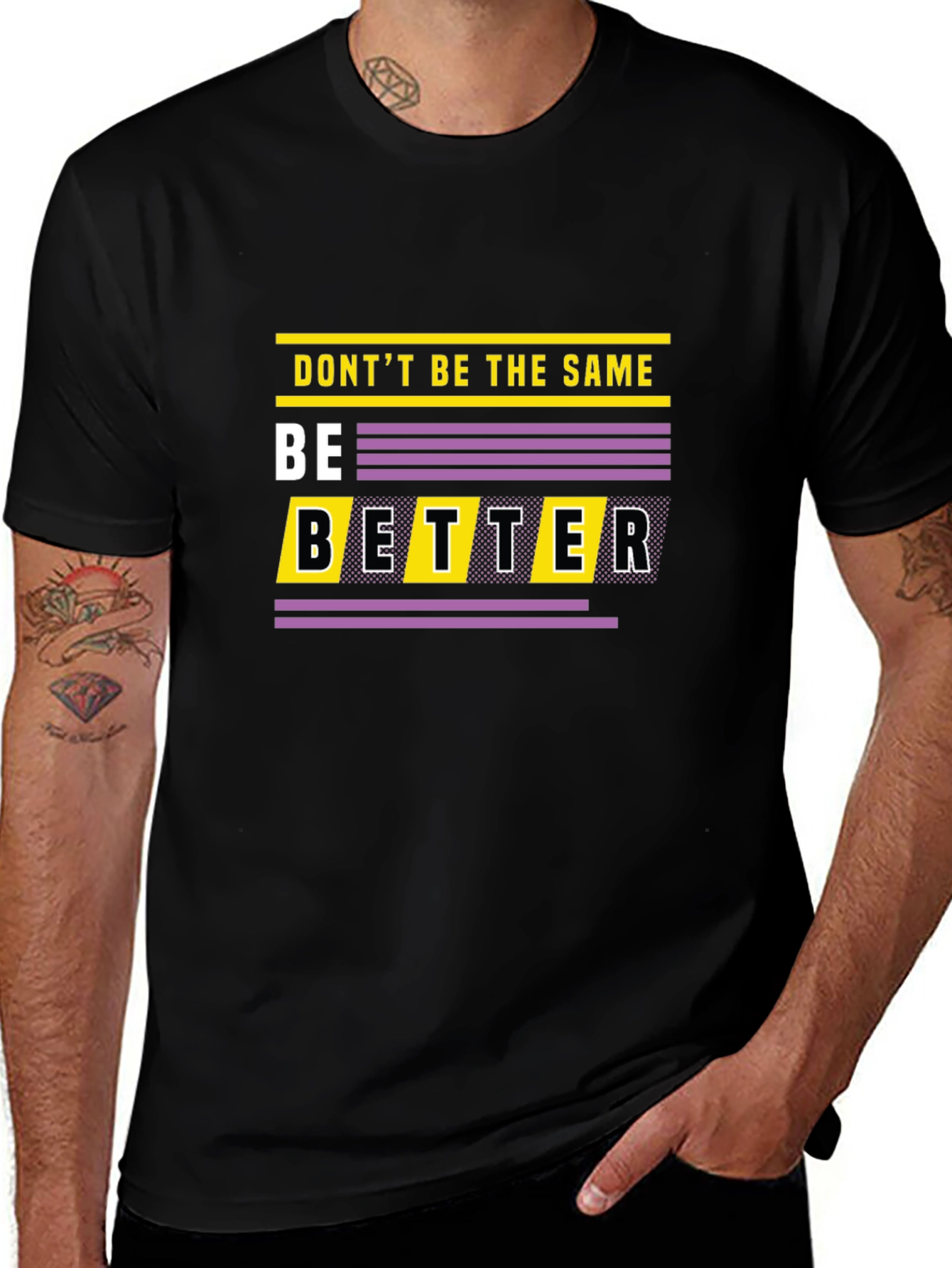 Variant 21 of Be Better Graphic Tee - Trendy Black T-Shirt