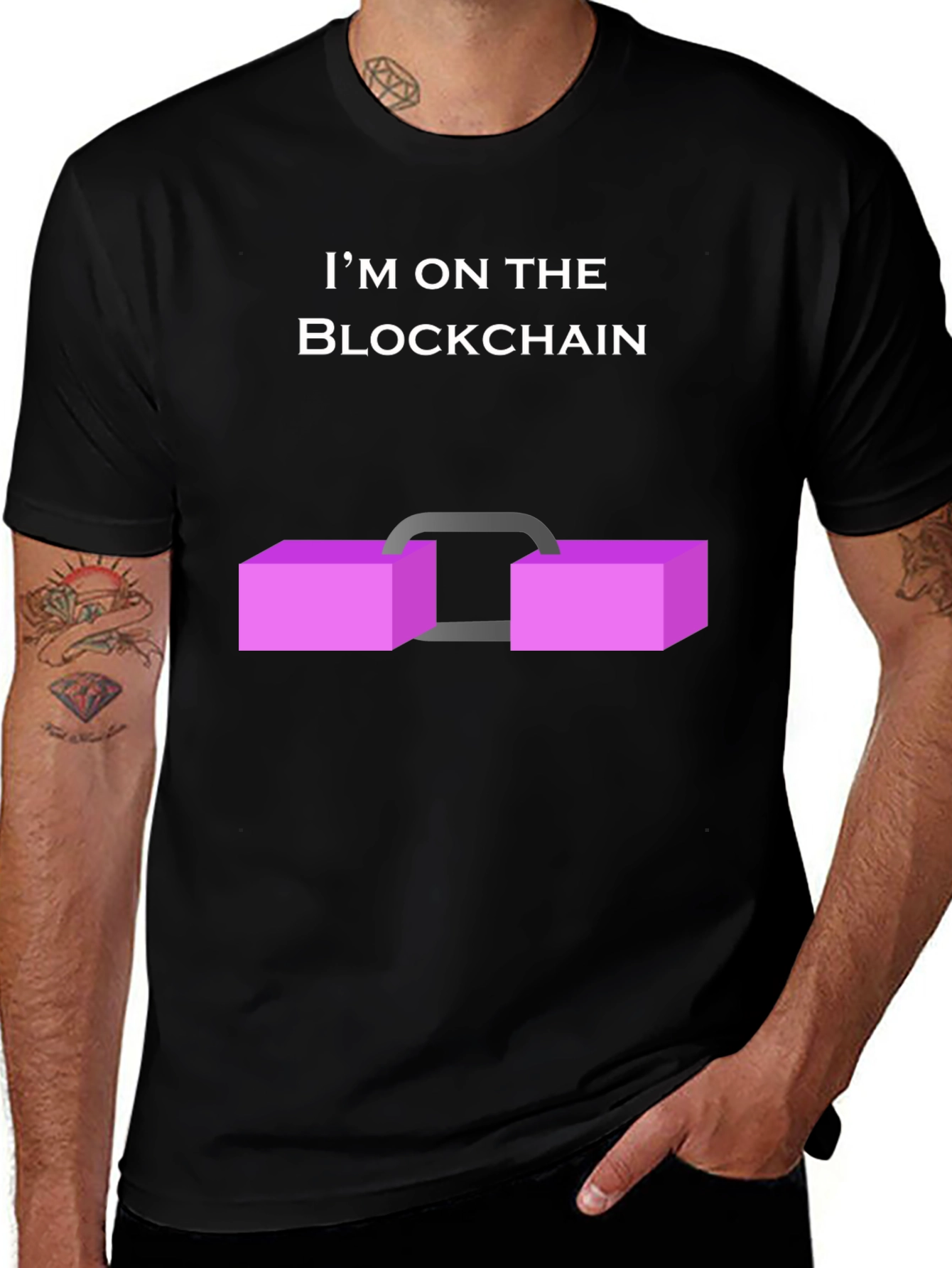 Variant 5 of I'm on the Blockchain T-Shirt