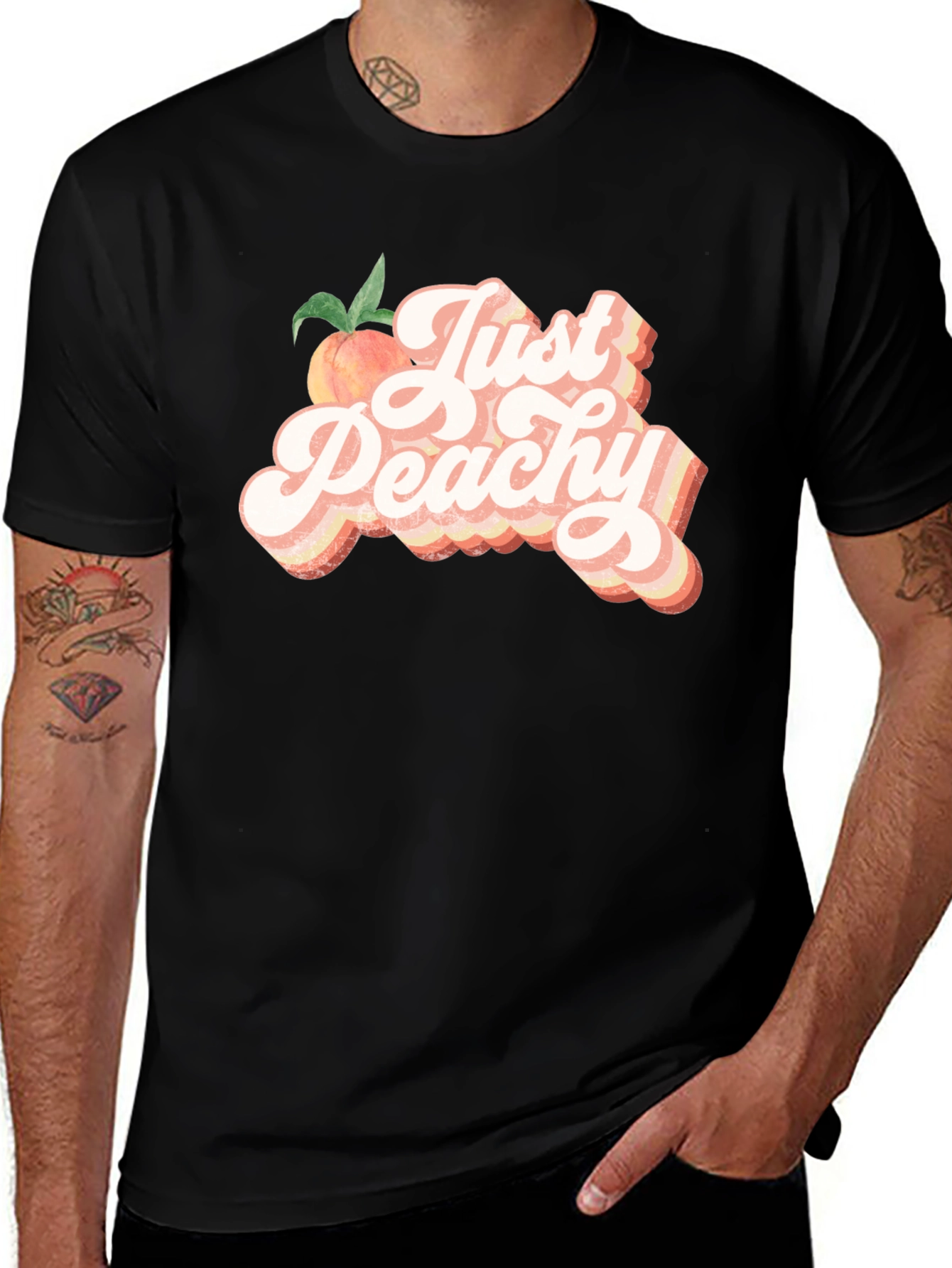 Variant 12 of Just Peachy T-Shirt - Retro Style Graphic Tee