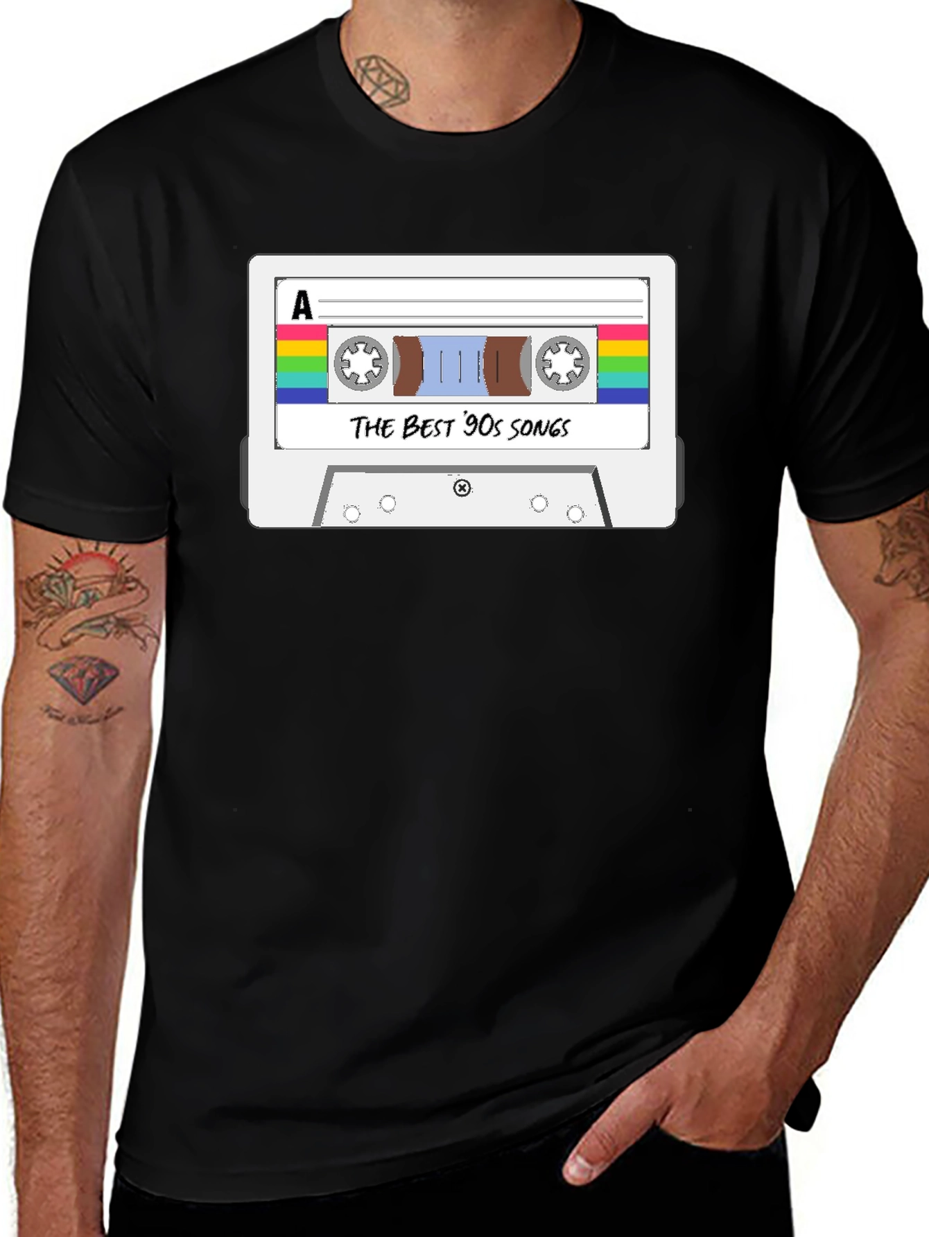 Variant 21 of The Best 90's Songs Cassette Tape Graphic T-Shirt