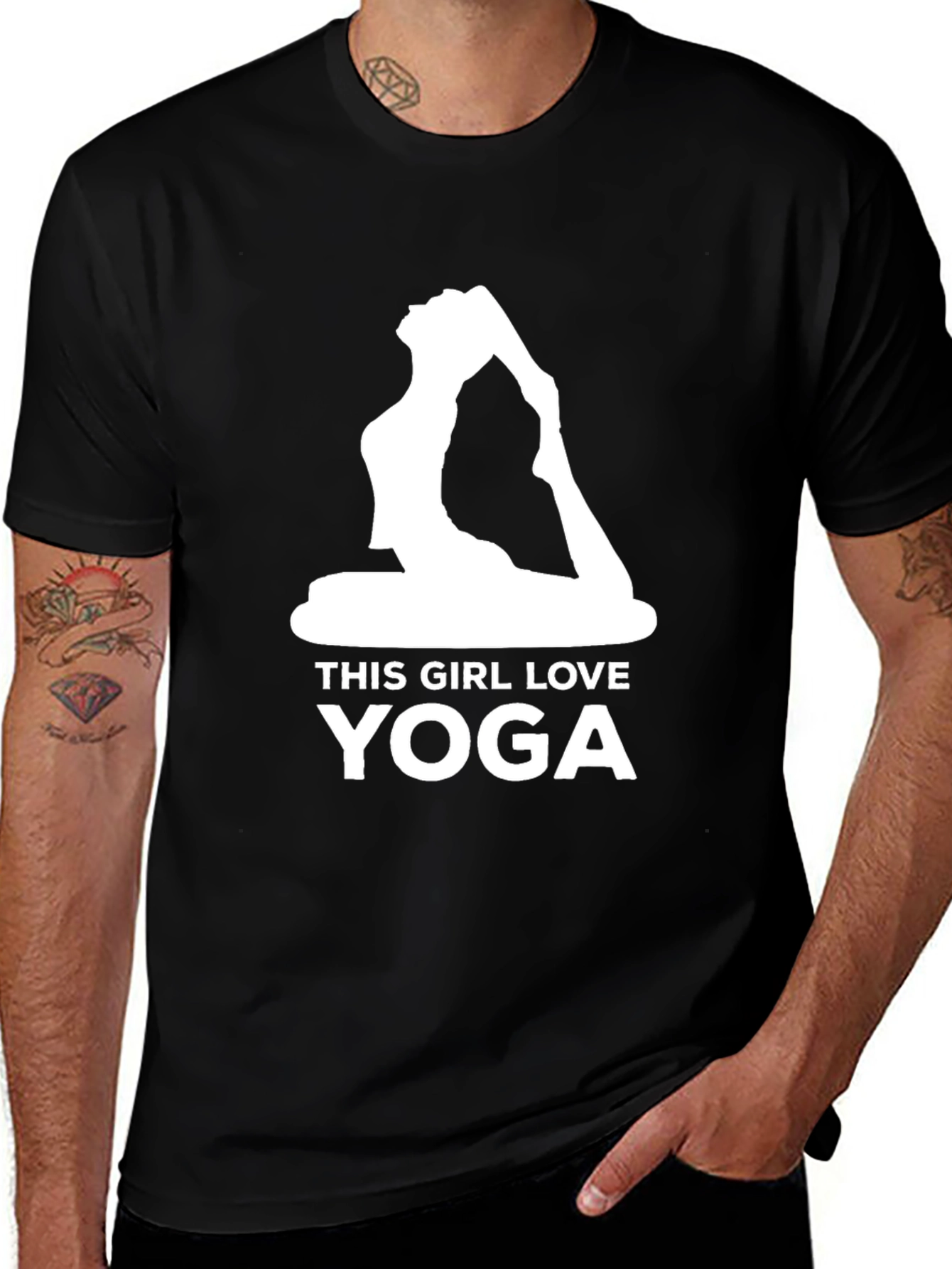 Variant 13 of Yoga Lover Black T-Shirt