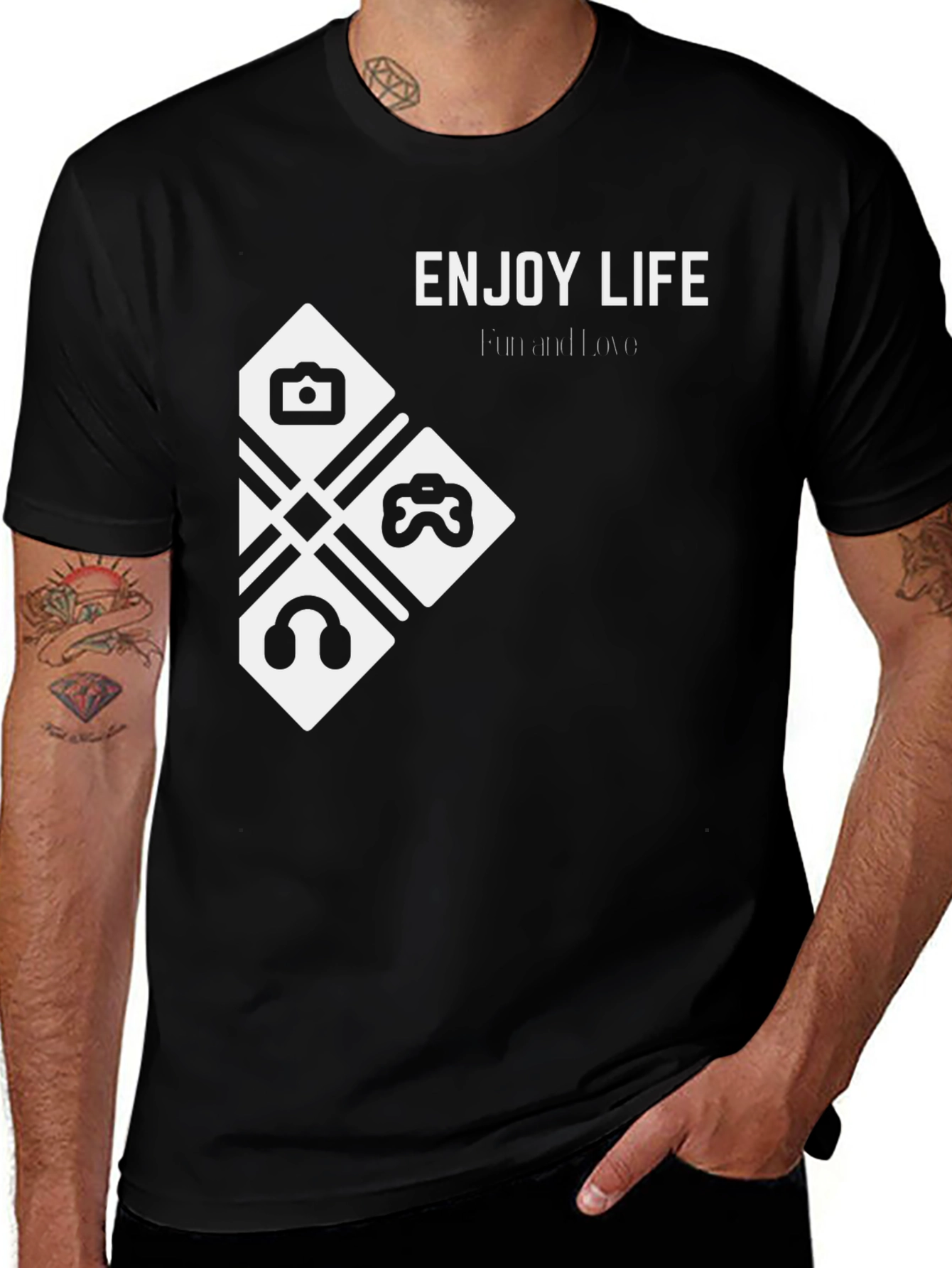 Enjoy Life Black Graphic Tee