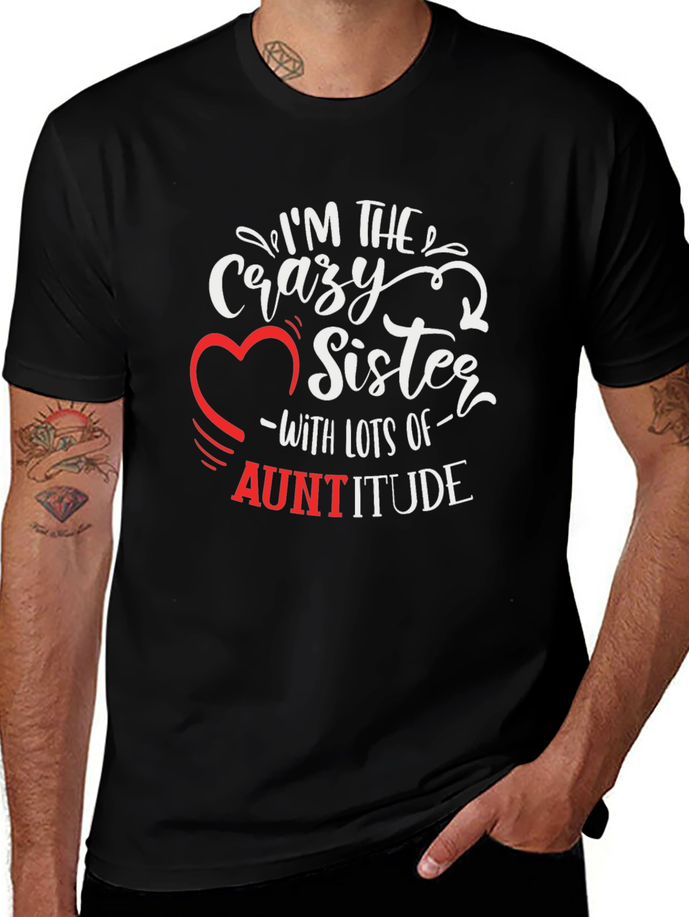 Variant 7 of Crazy Sister Auntitude Black T-Shirt