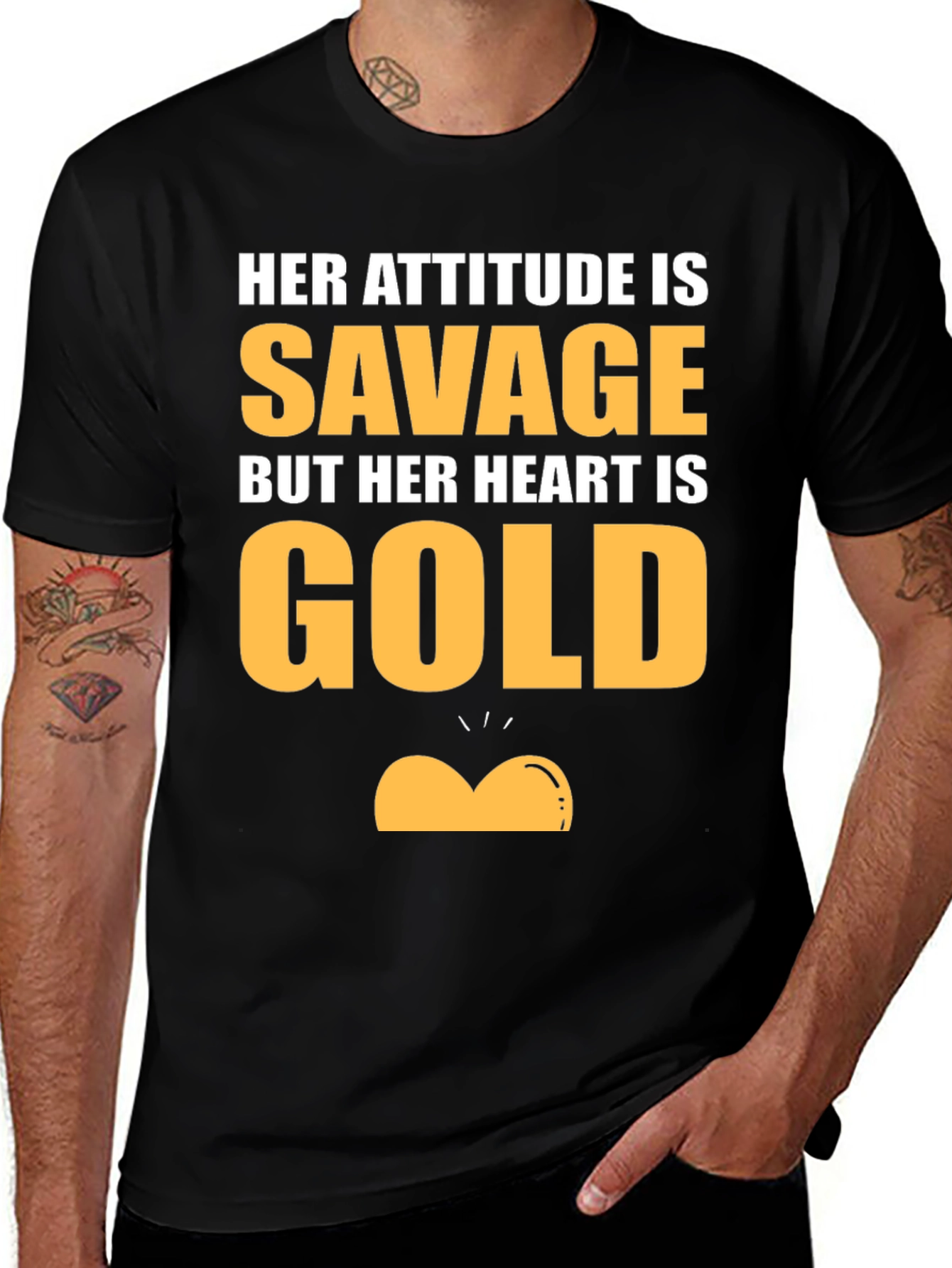 Variant 15 of Savage Heart of Gold Graphic T-Shirt
