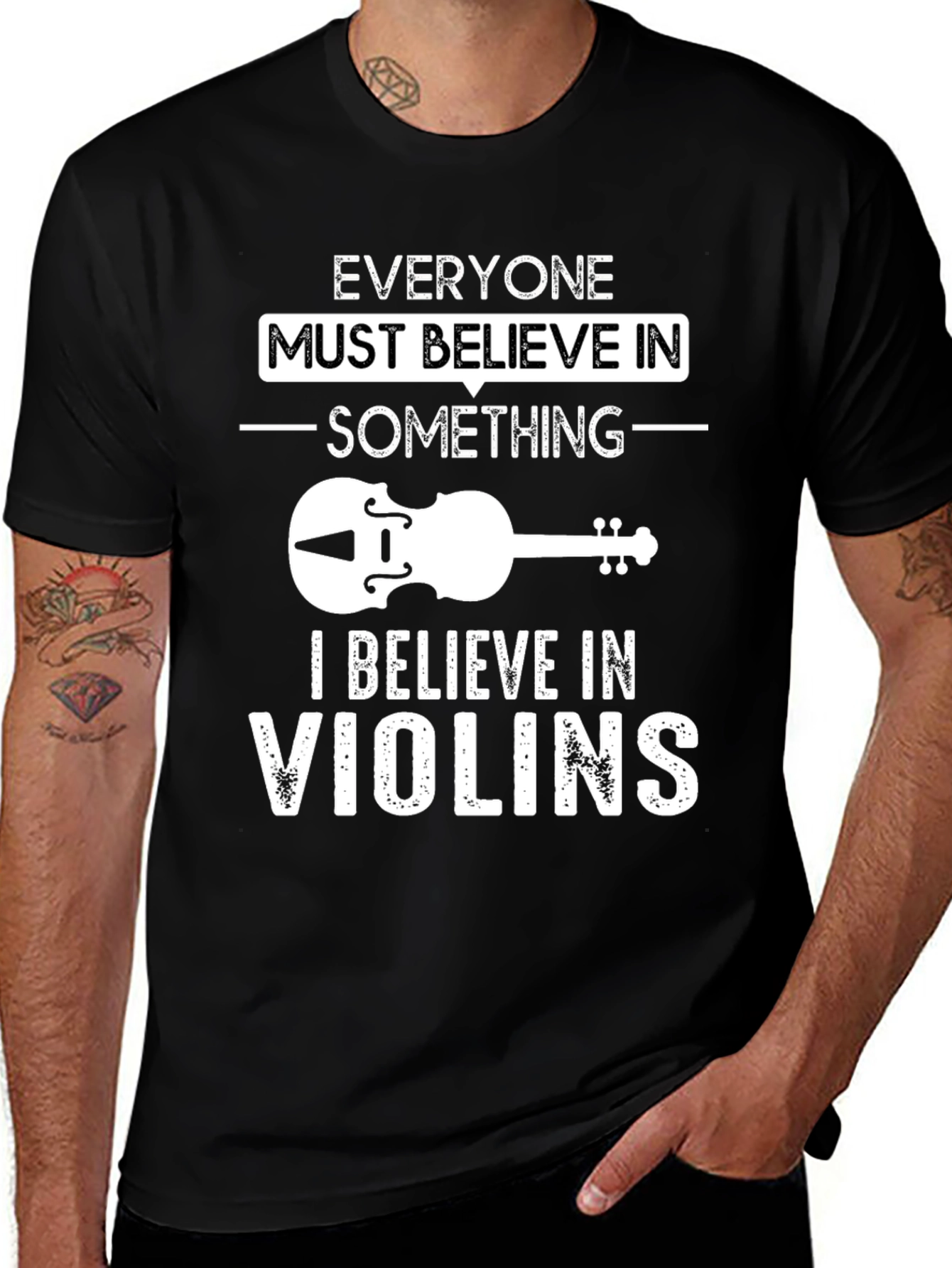 Variant 6 of Believe In Violins Graphic T-Shirt
