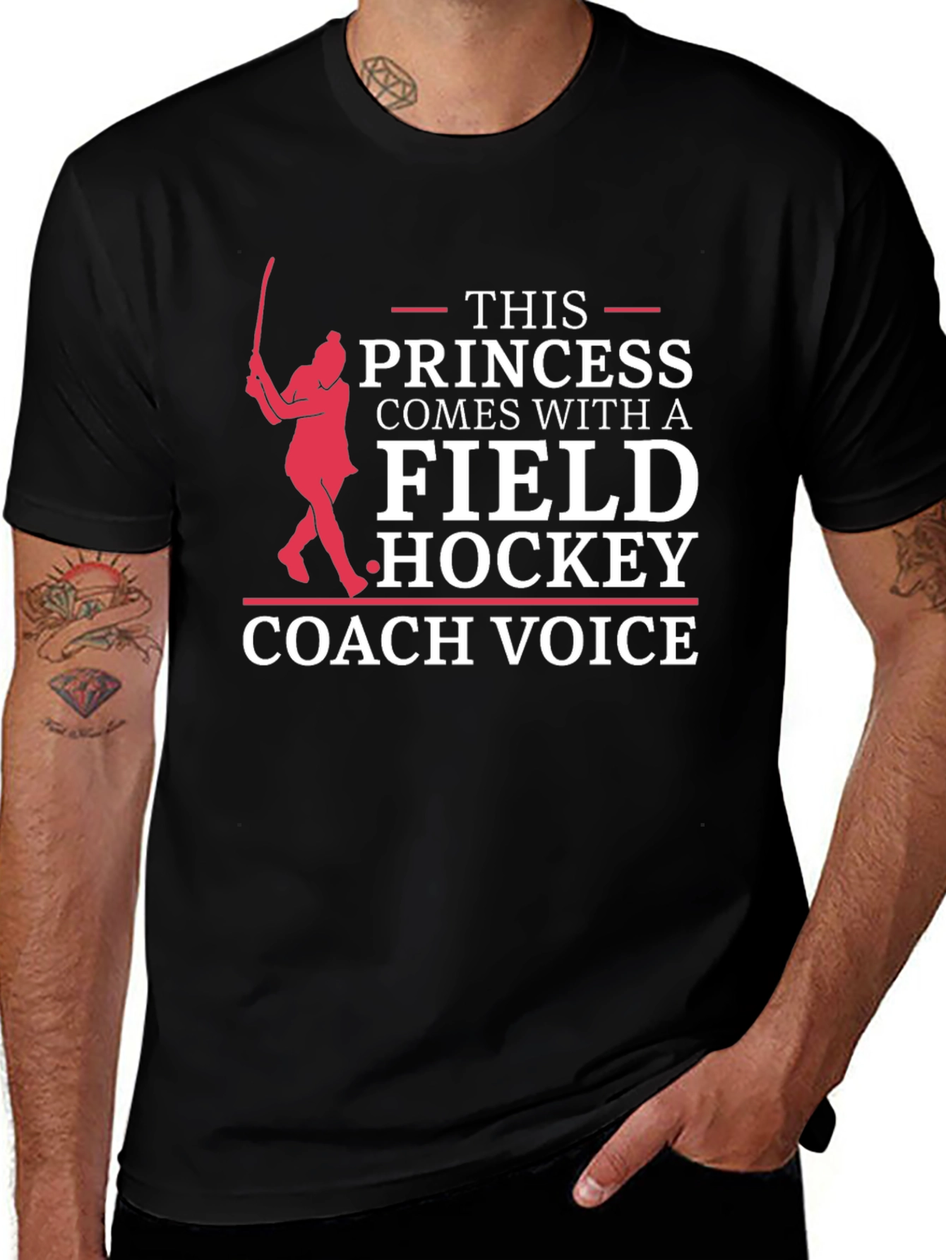 Variant 7 of Field Hockey Coach Princess Graphic Tee