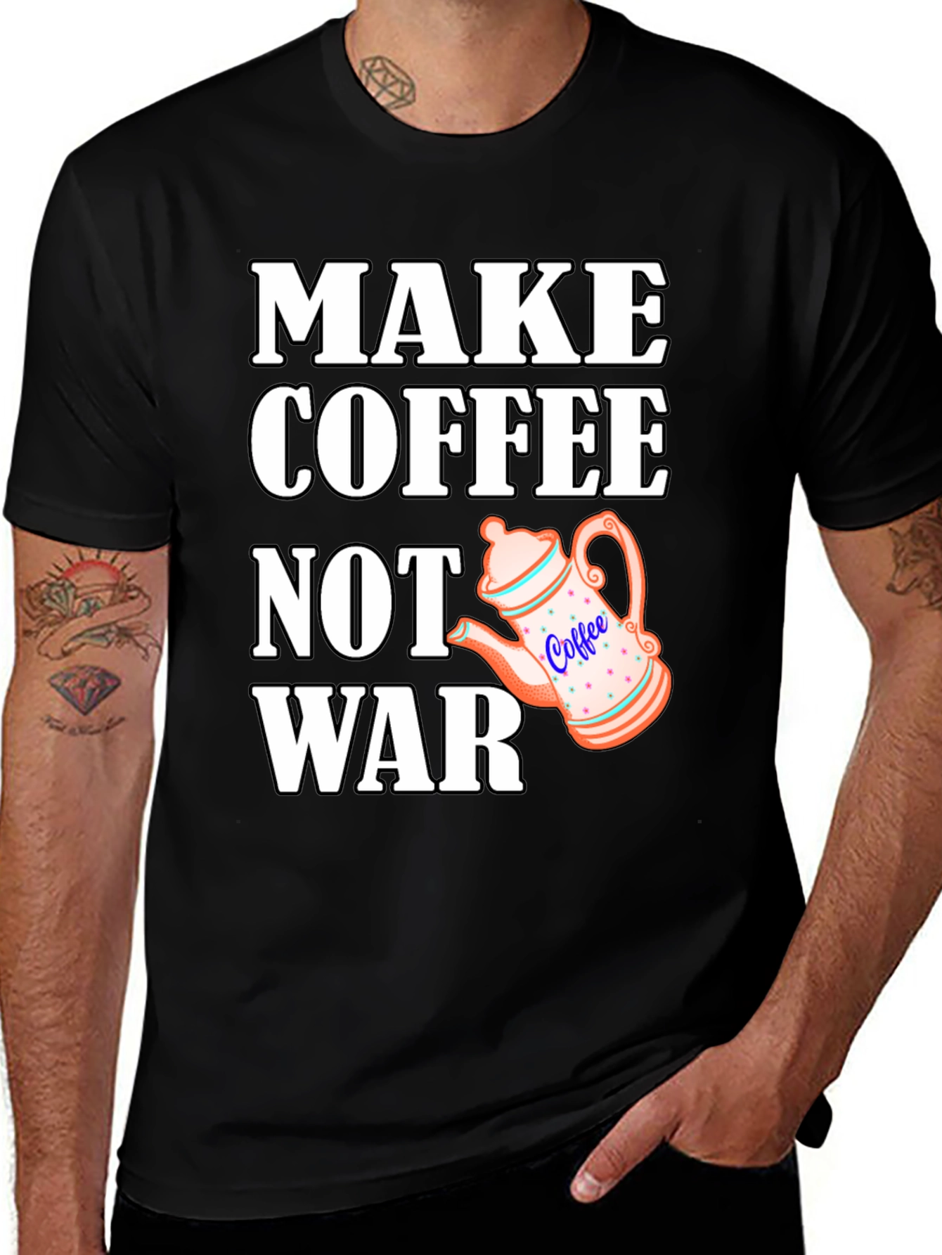Variant 16 of Make Coffee Not War T-Shirt