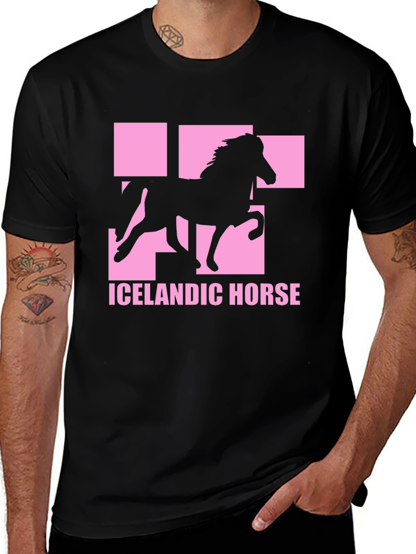 Variant 22 of Icelandic Horse Black Graphic Tee