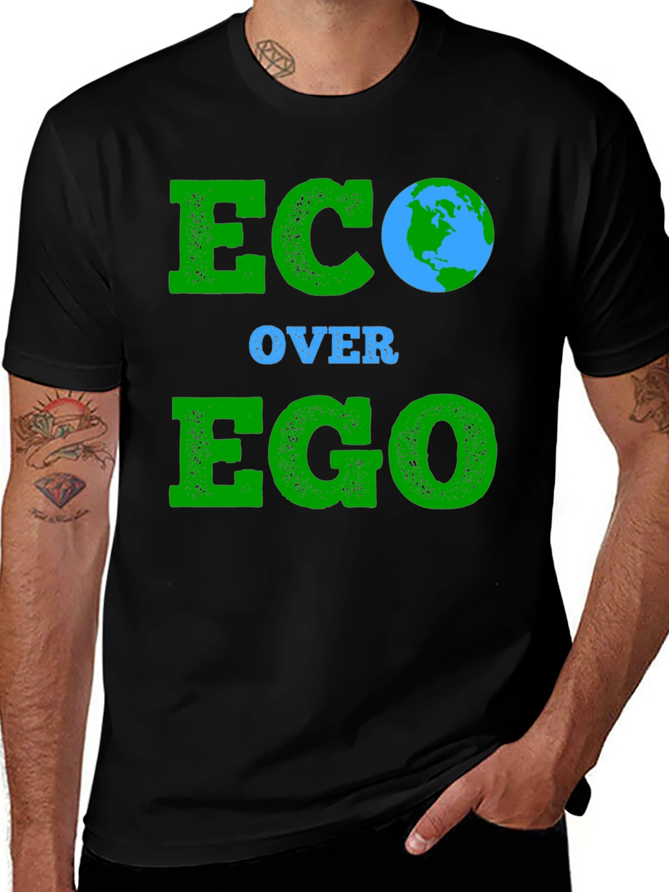 Variant 27 of Eco Over Ego T-Shirt - Earth Friendly Design