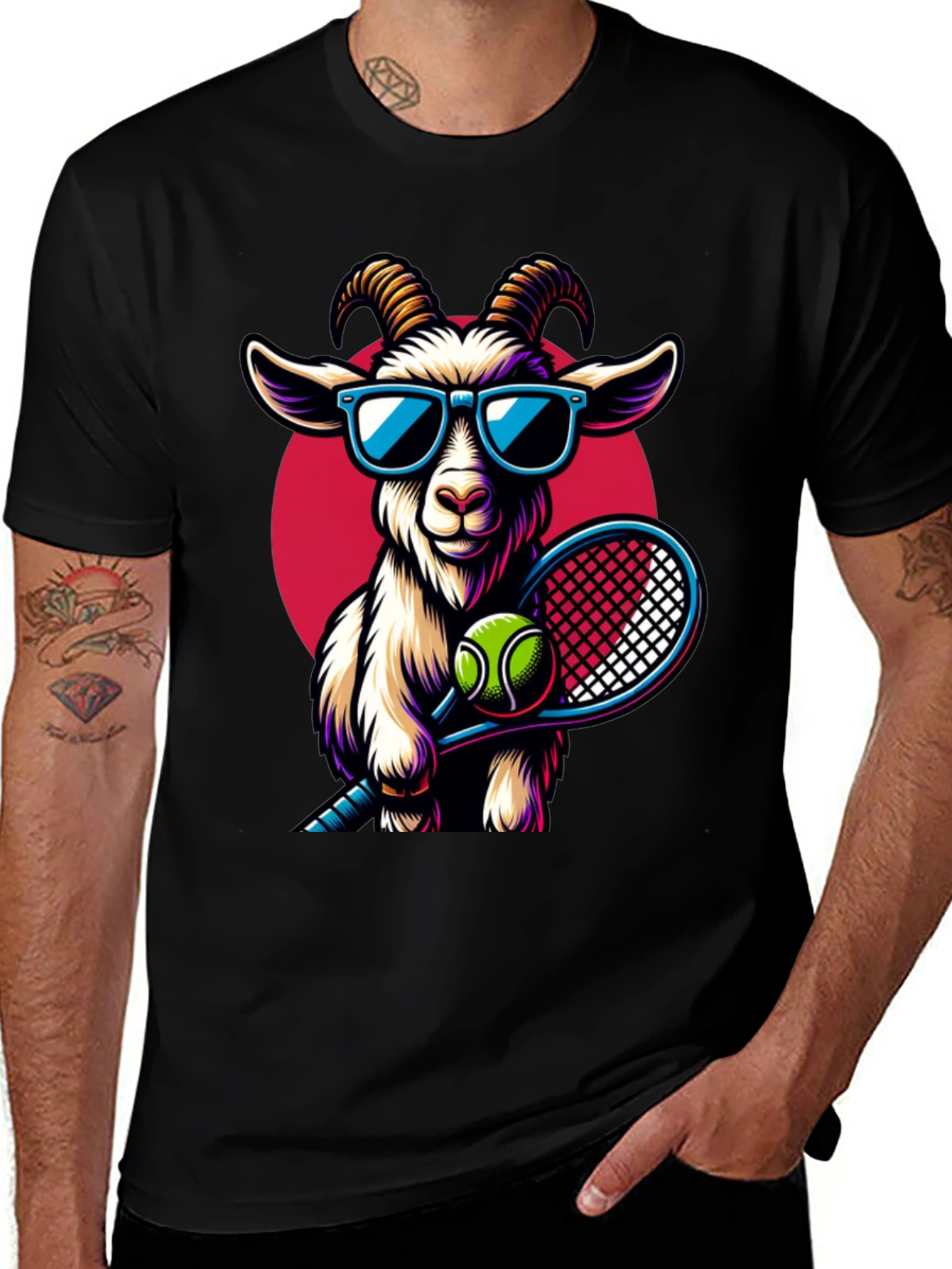 Variant 29 of GOAT Tennis Player Graphic Tee
