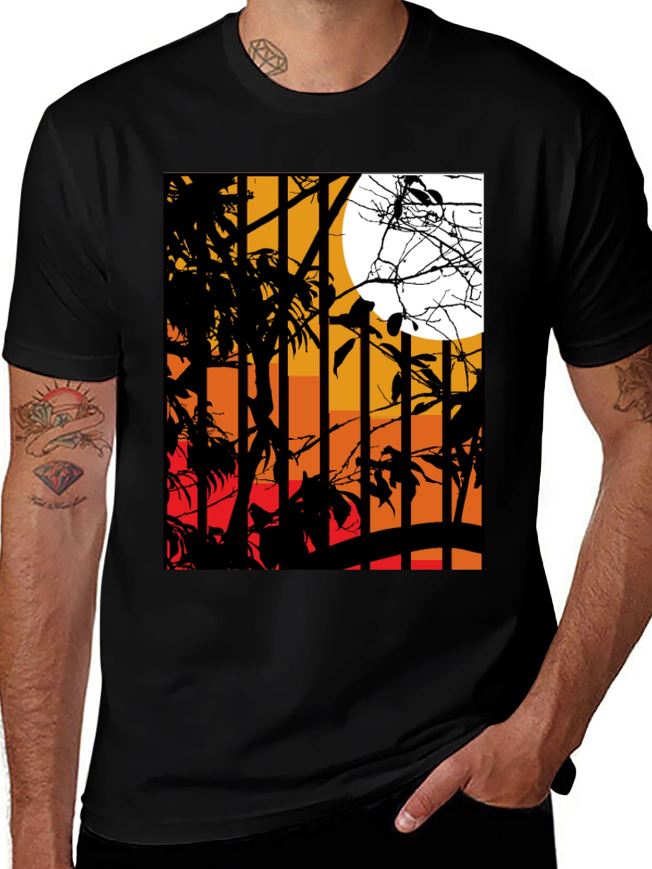 Sunset Silhouette Graphic T-Shirt