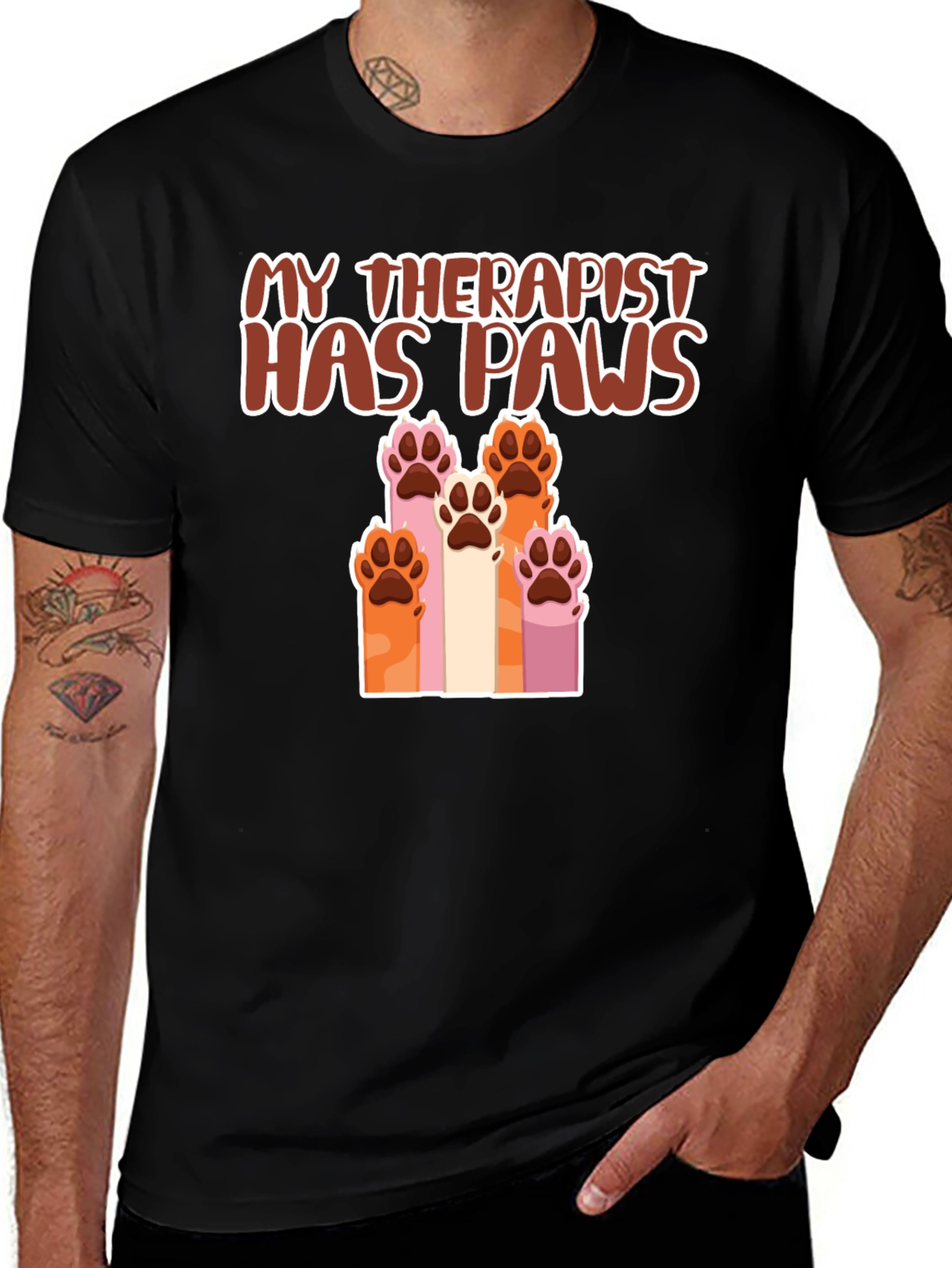 Variant 26 of My Therapist Has Paws Funny Pet Lover T-Shirt