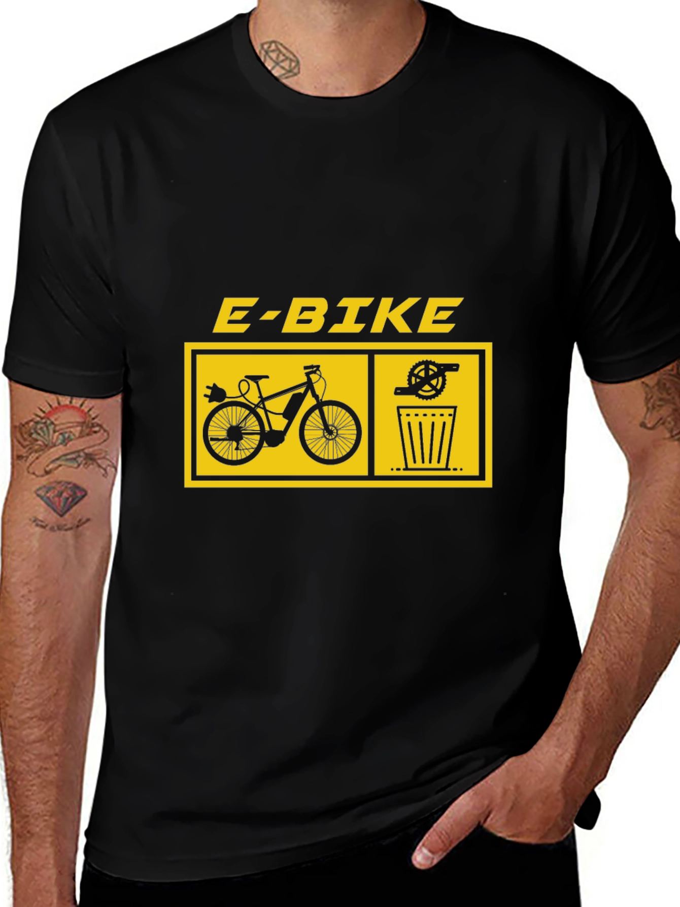 Electric Bike Graphic Tee - Black E-Bike T-Shirt